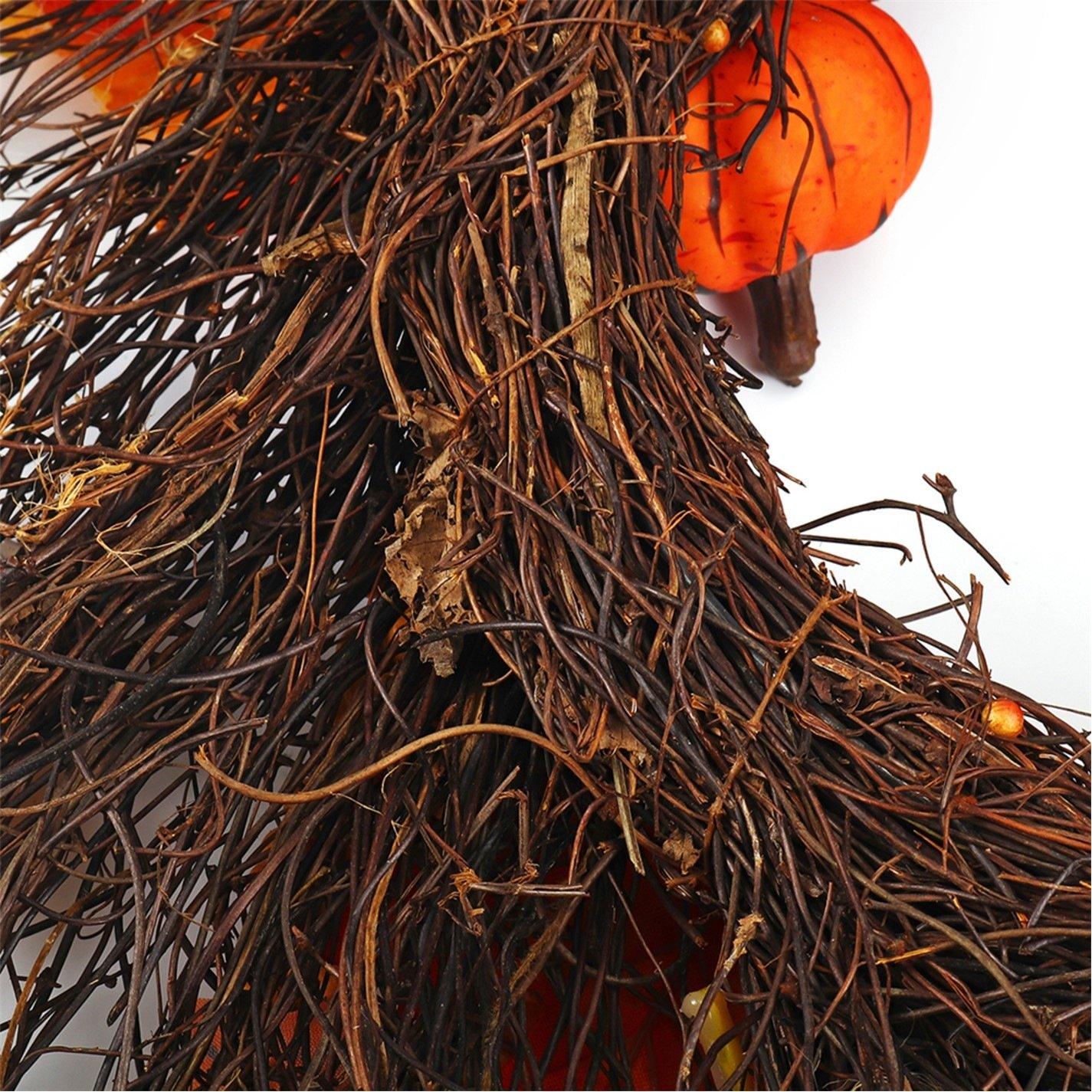 Orange - LIFE IDEAS - LED Fall Wreath with Artificial Maple Leaves - 10