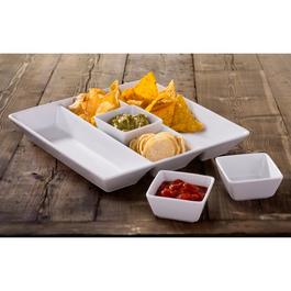 Waterside 4pc chip and dip tray  set