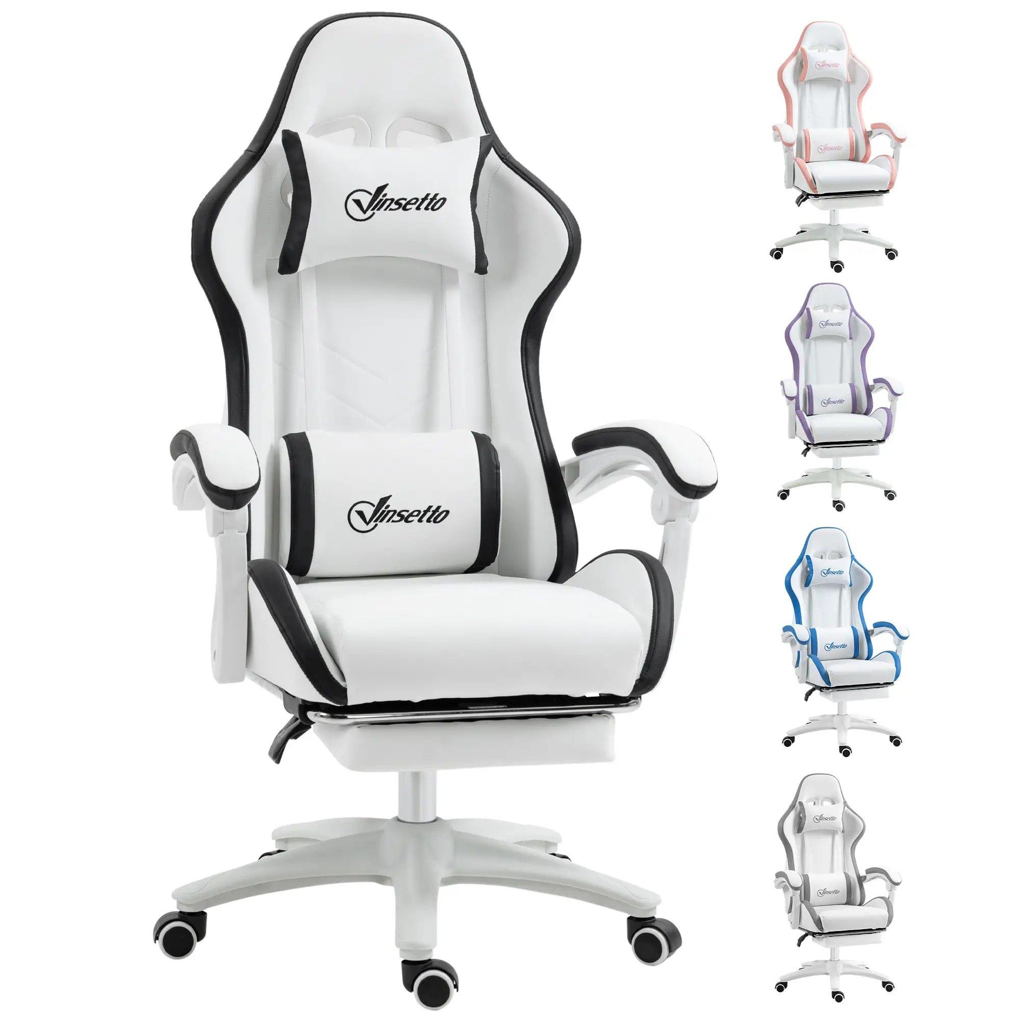 Black - HOMCOM Gaming - Vinsetto Computer Gaming Chair - PU Leather - 1