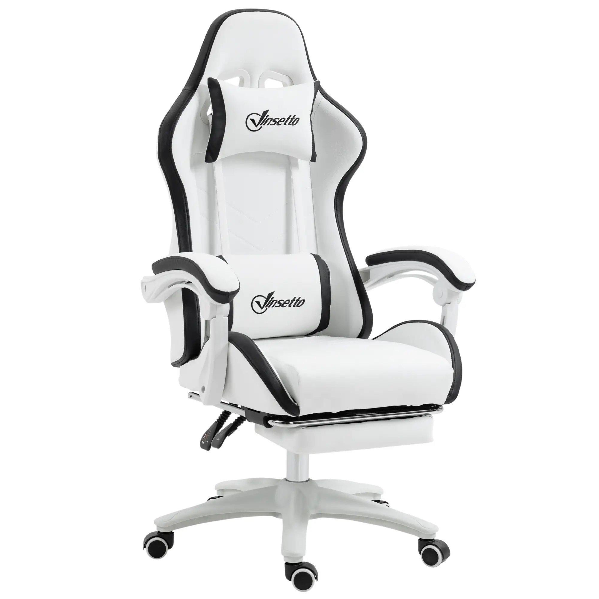 Black - HOMCOM Gaming - Vinsetto Computer Gaming Chair - PU Leather - 10