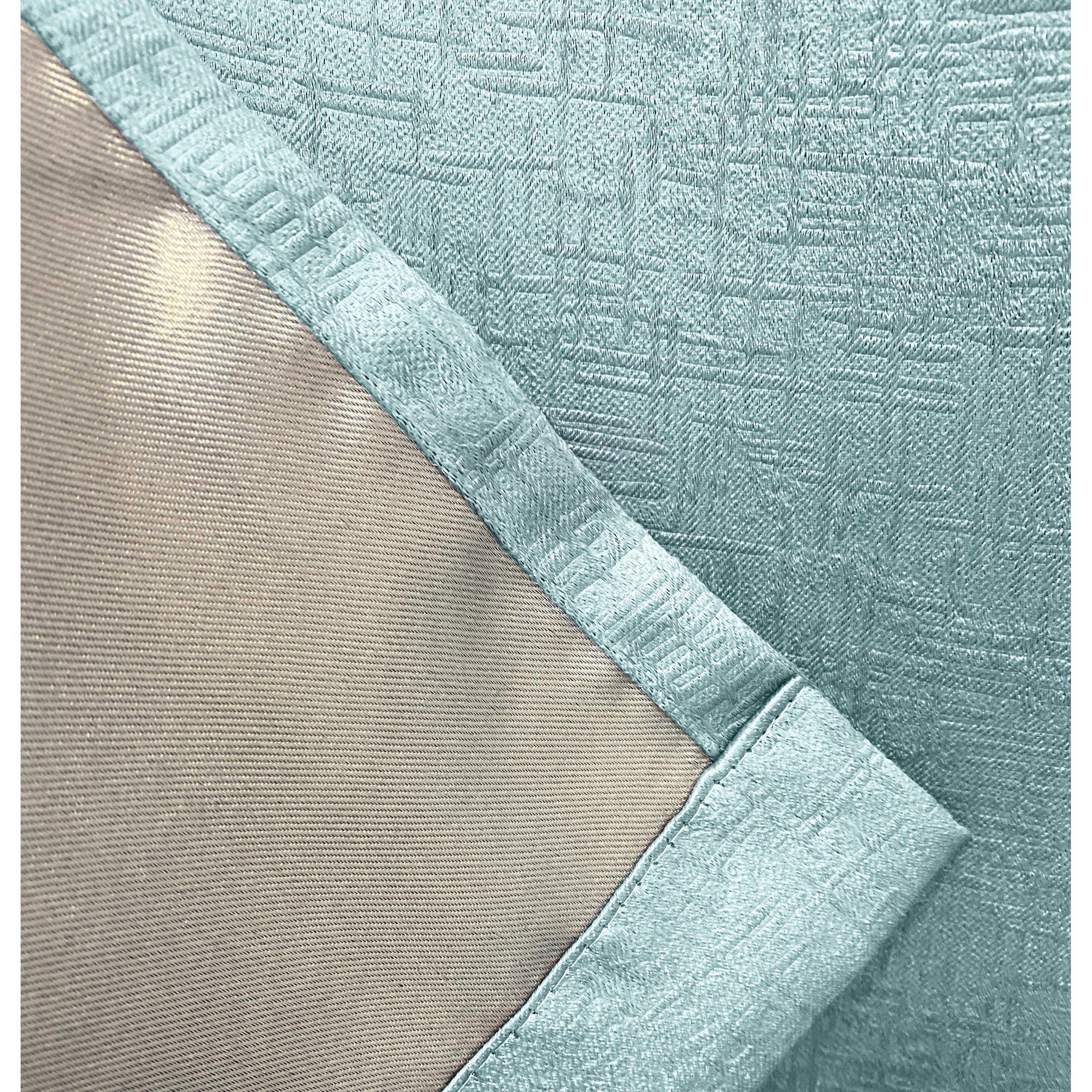Sky Blue - Enhanced Living - Textured Thermal Room Darkening Curtains Eyelet - 4