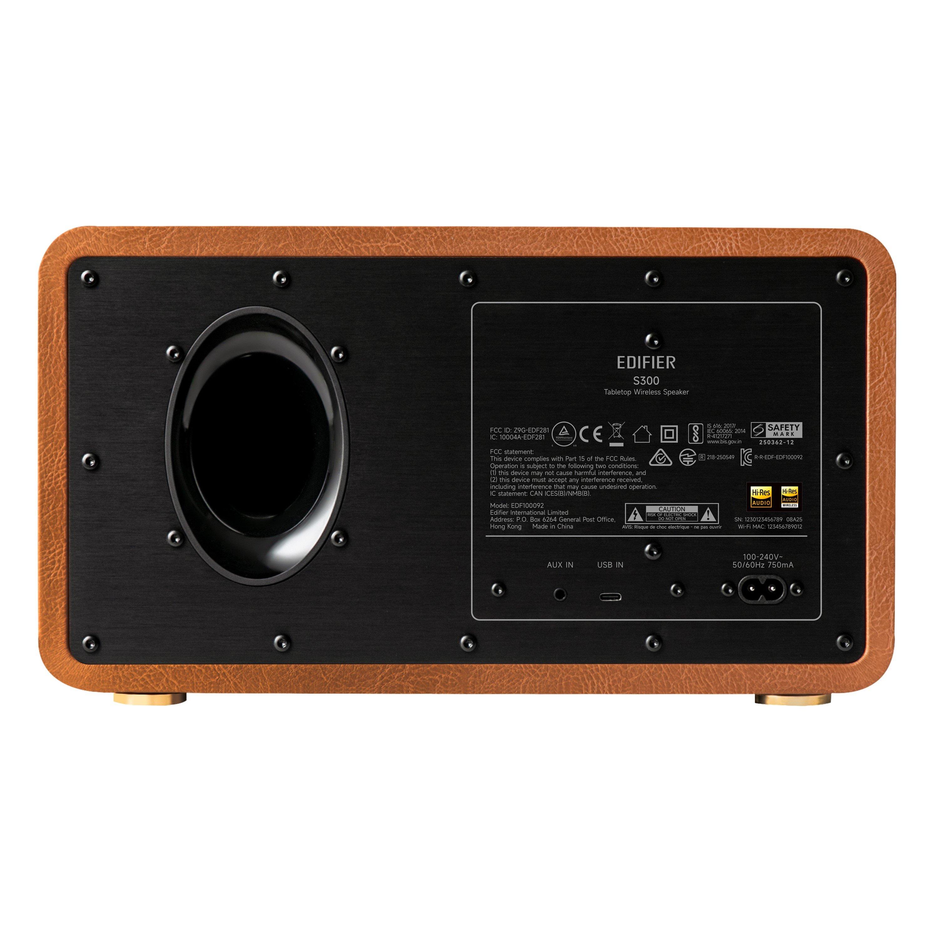 Brown - Edifier - Edifier S300 Bluetooth Hi-Res Airplay 2 Speaker - 4