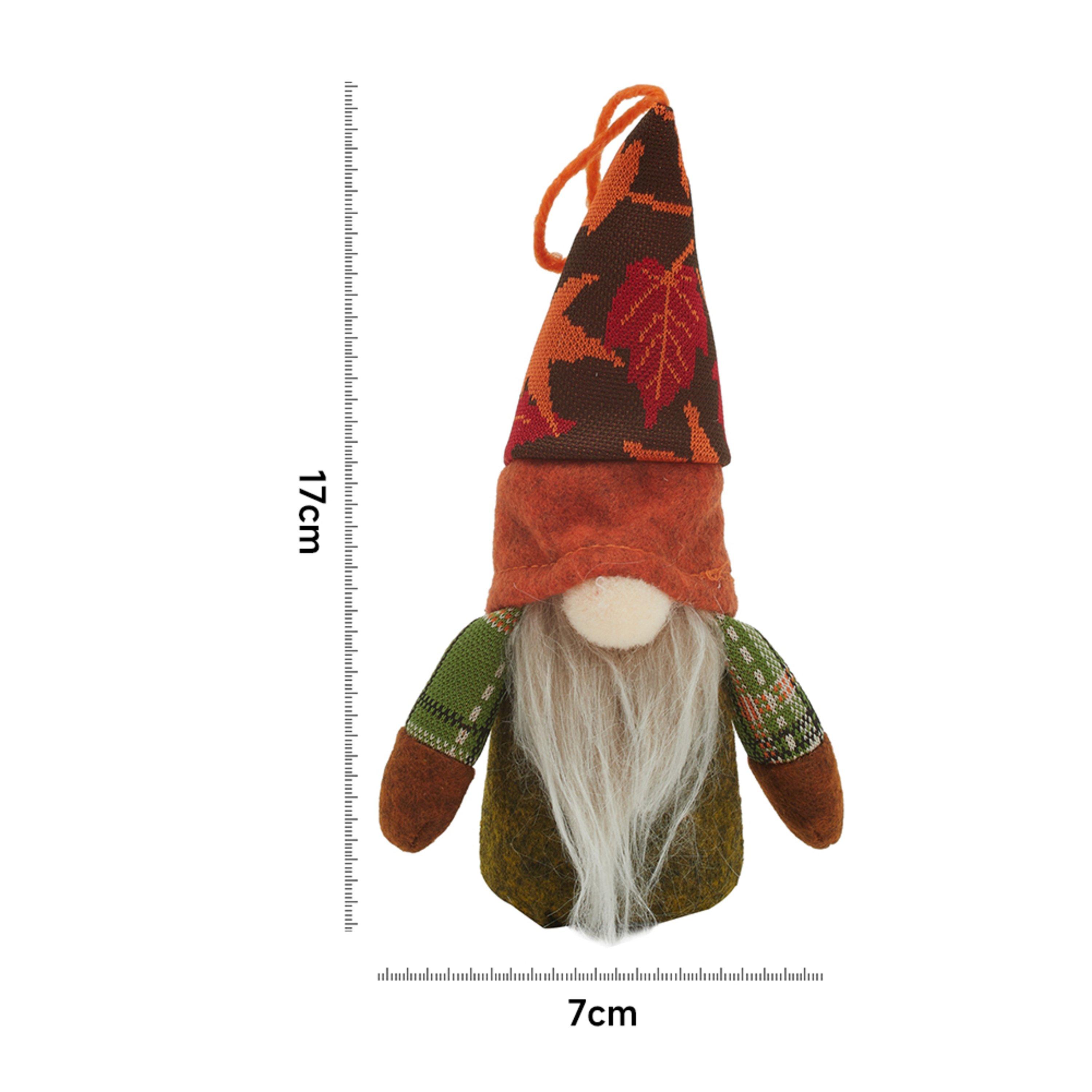 Orange - LIFE IDEAS - LED Thanksgiving Harvest Maple Gnome Plush Doll - 12