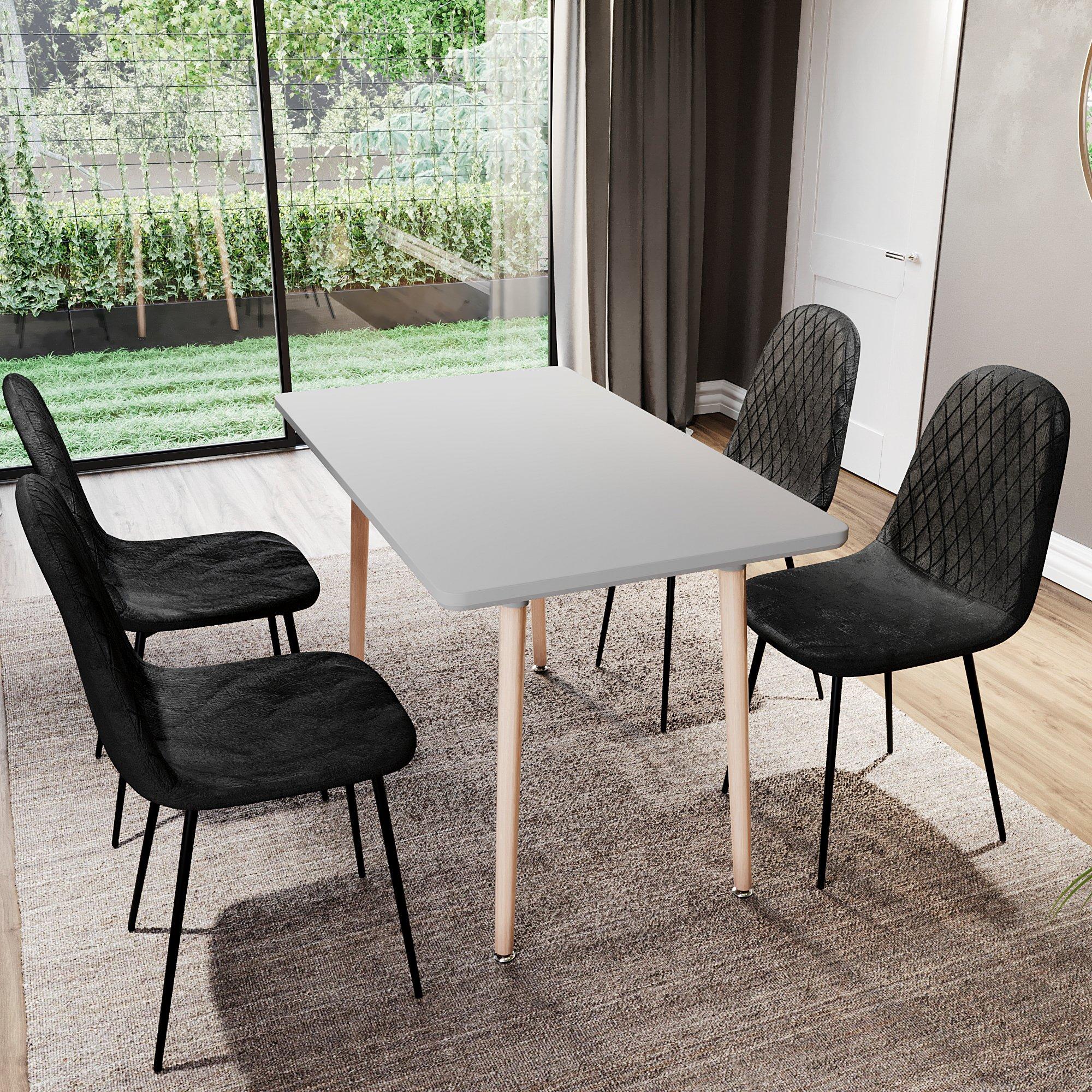 Lassic Vida Designs Luton Set Of 6 Velvet Dining Chairs