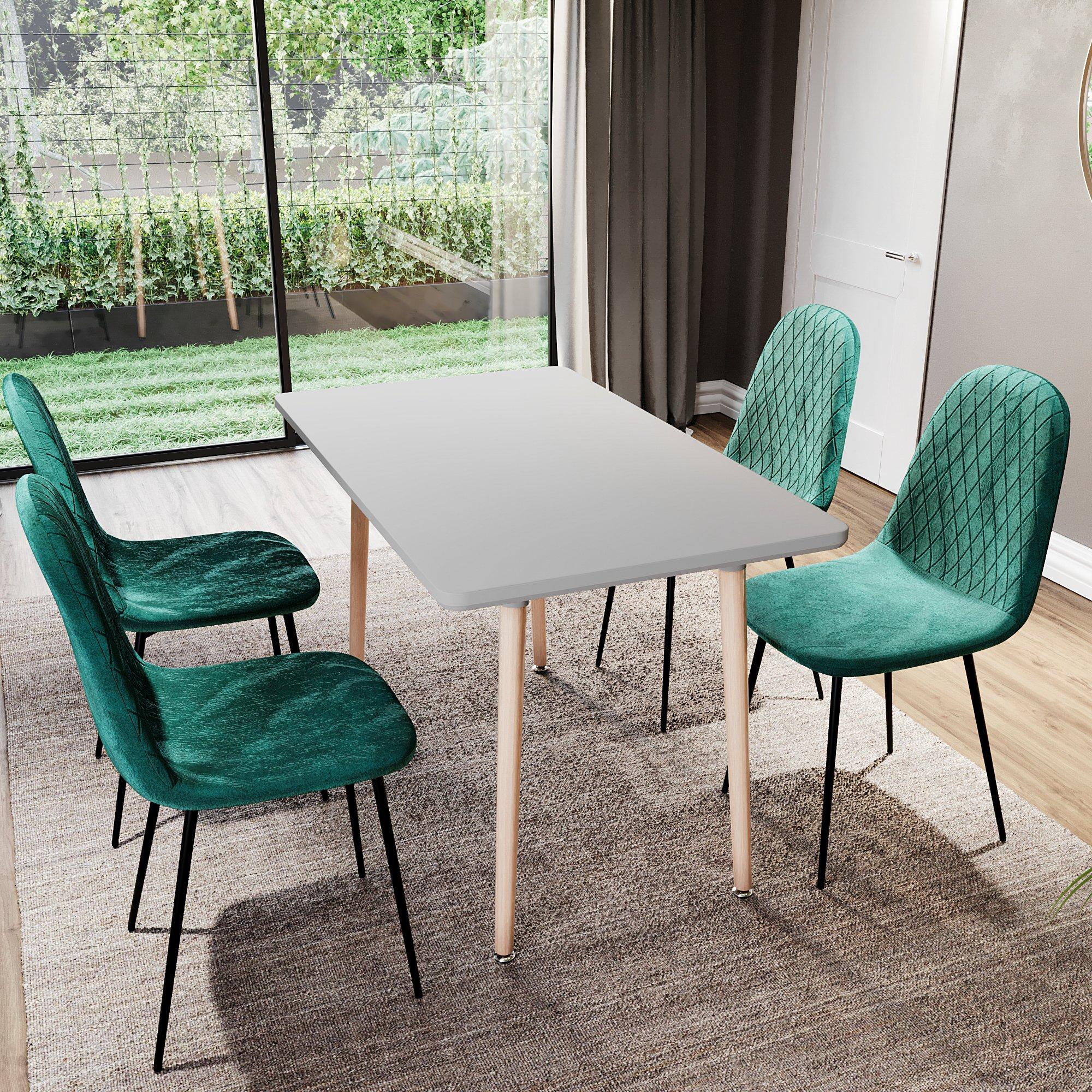 Lassic Vida Designs Luton Set Of 6 Velvet Dining Chairs