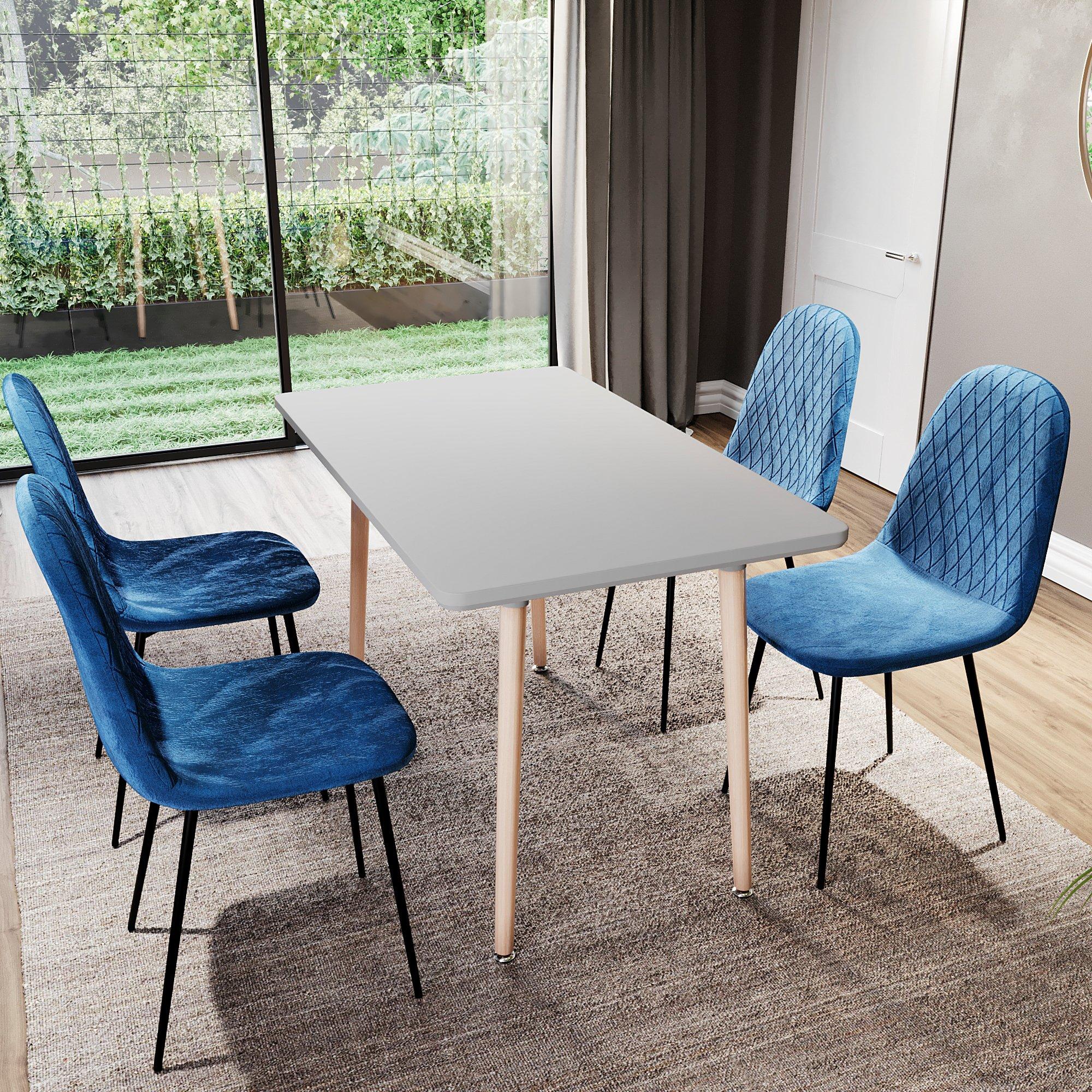 Lassic Vida Designs Luton Set Of 6 Velvet Dining Chairs