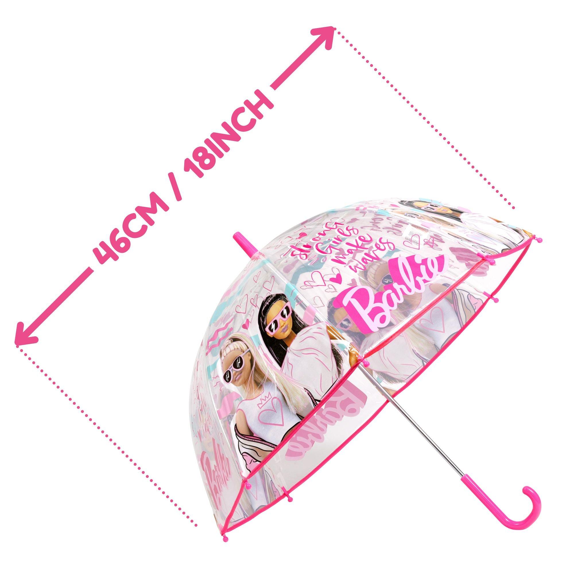 Pink - Barbie - Barbie Transparent Bell Umbrella 19 Inch - 6