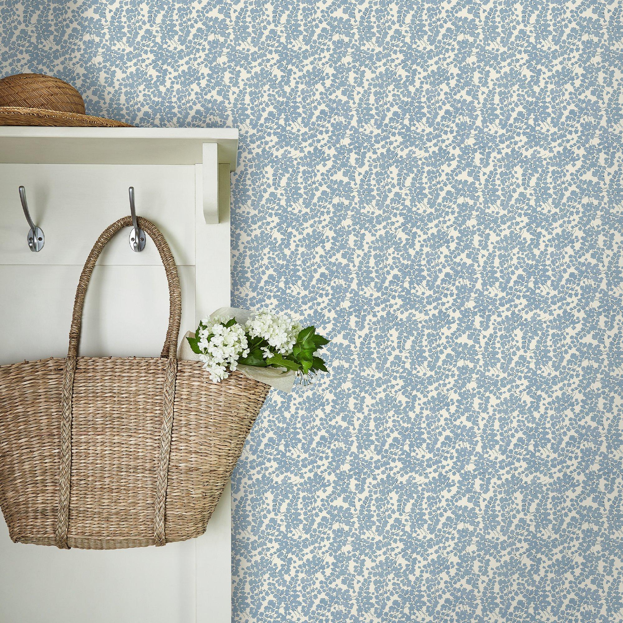 Newport Blue - Laura Ashley - Cariad Spray Newport Blue Wallpaper - 2