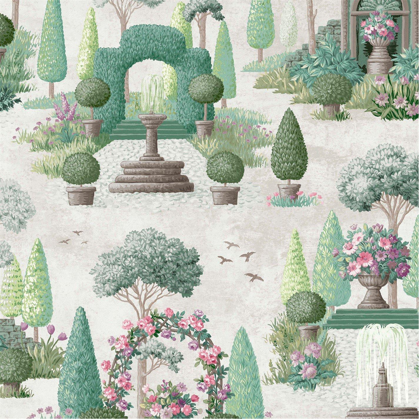 Fern Green - Laura Ashley - Naunton Folly Fern Green Wallpaper - 2
