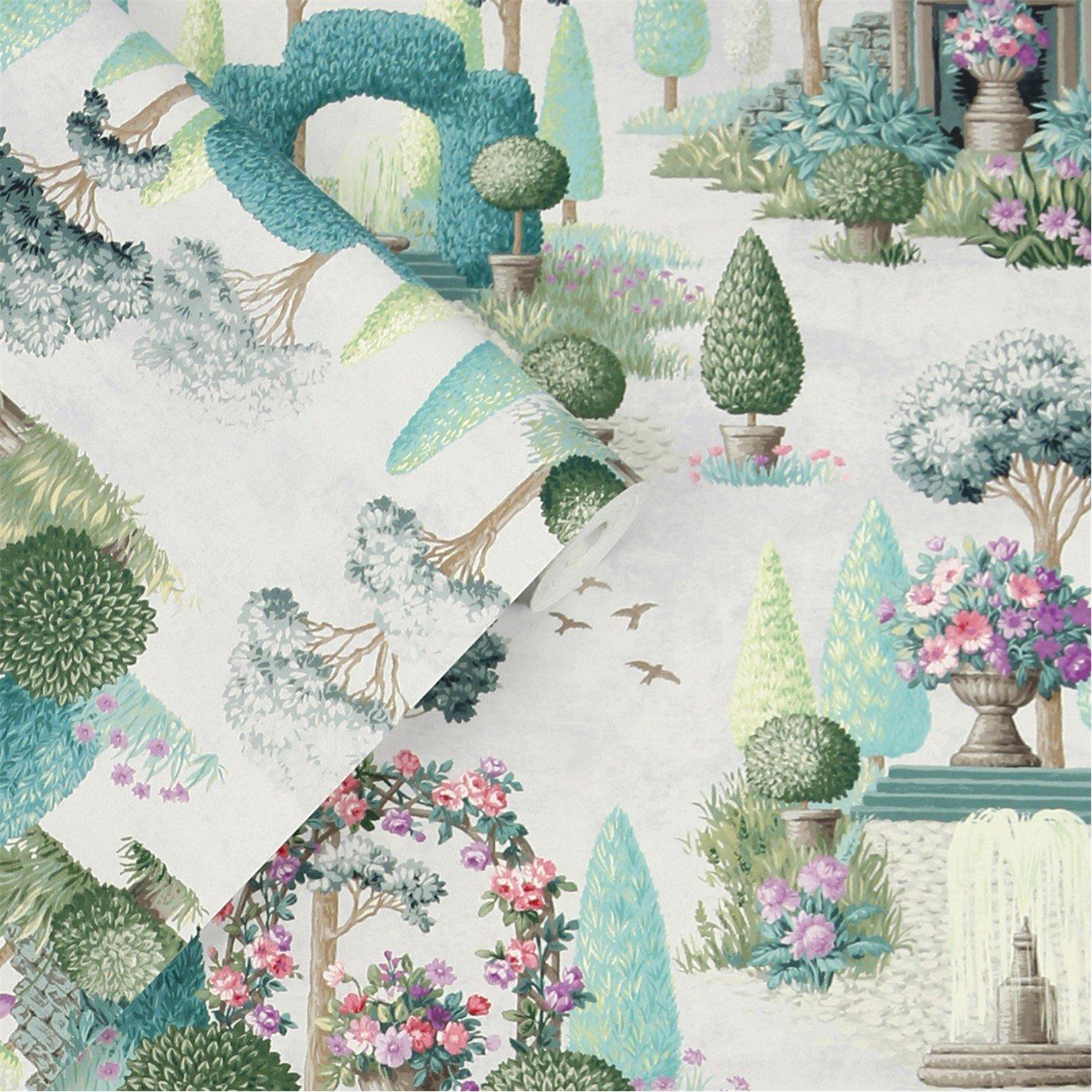 Fern Green - Laura Ashley - Naunton Folly Fern Green Wallpaper - 3