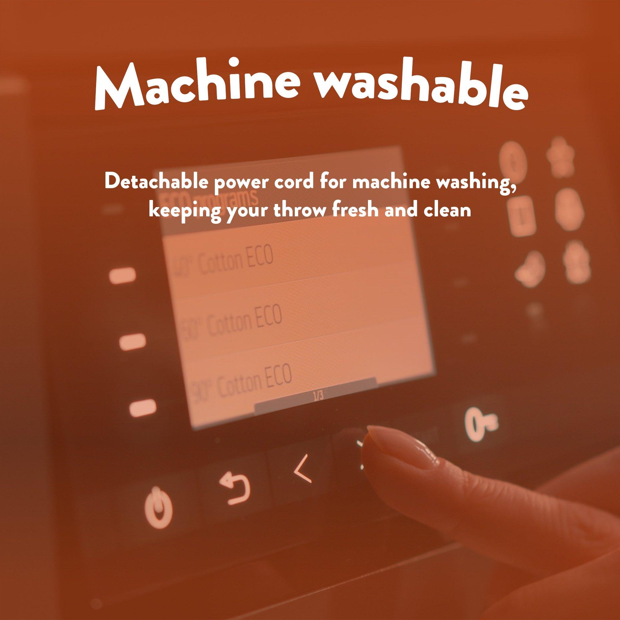 Charcoal - Slumberdown - Cosy & Snug Sherpa Fleece Heated Throw - 8