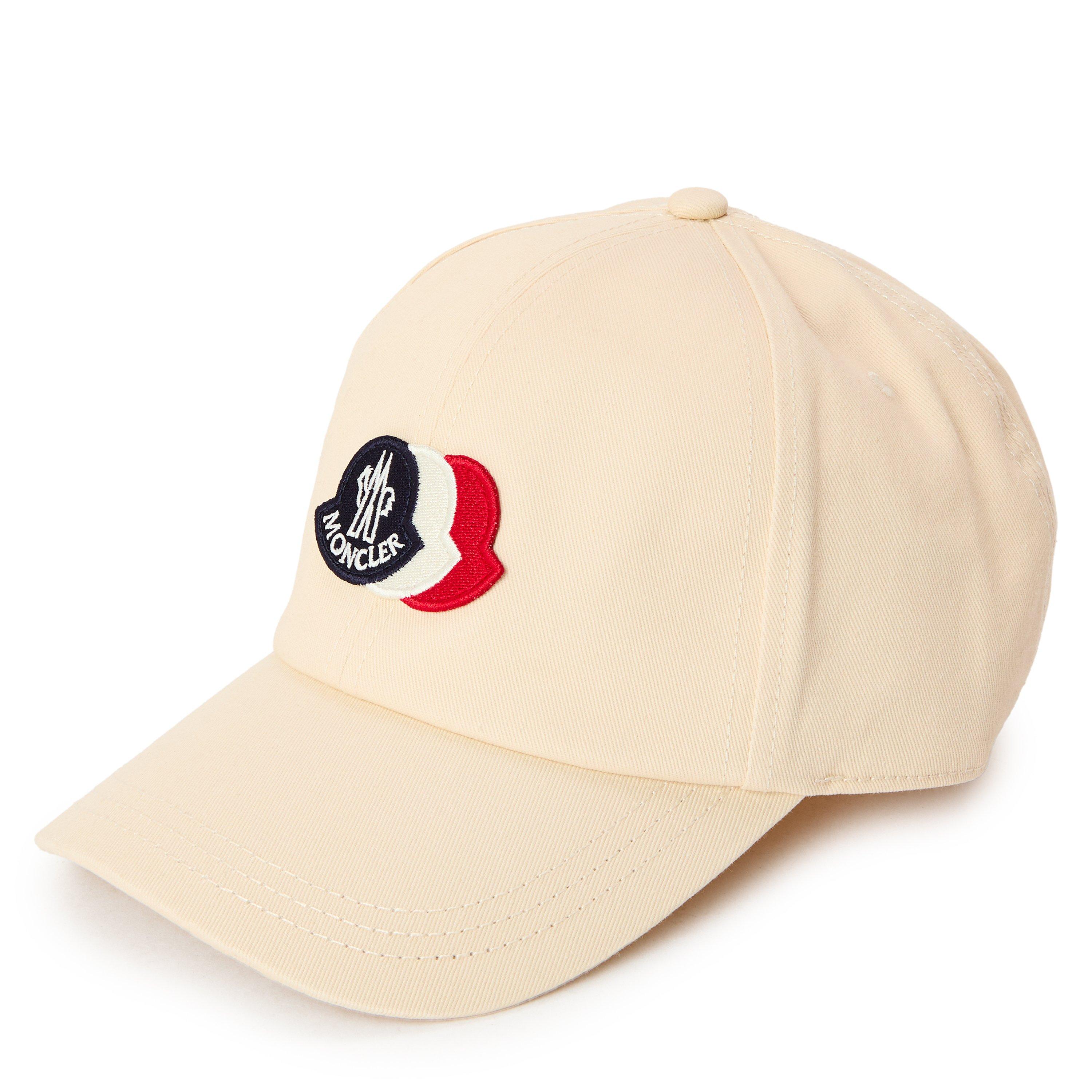 Moncler Unisex Beige Tri Logo Baseball Cap ( - One Size) - Size One Size - Image 2