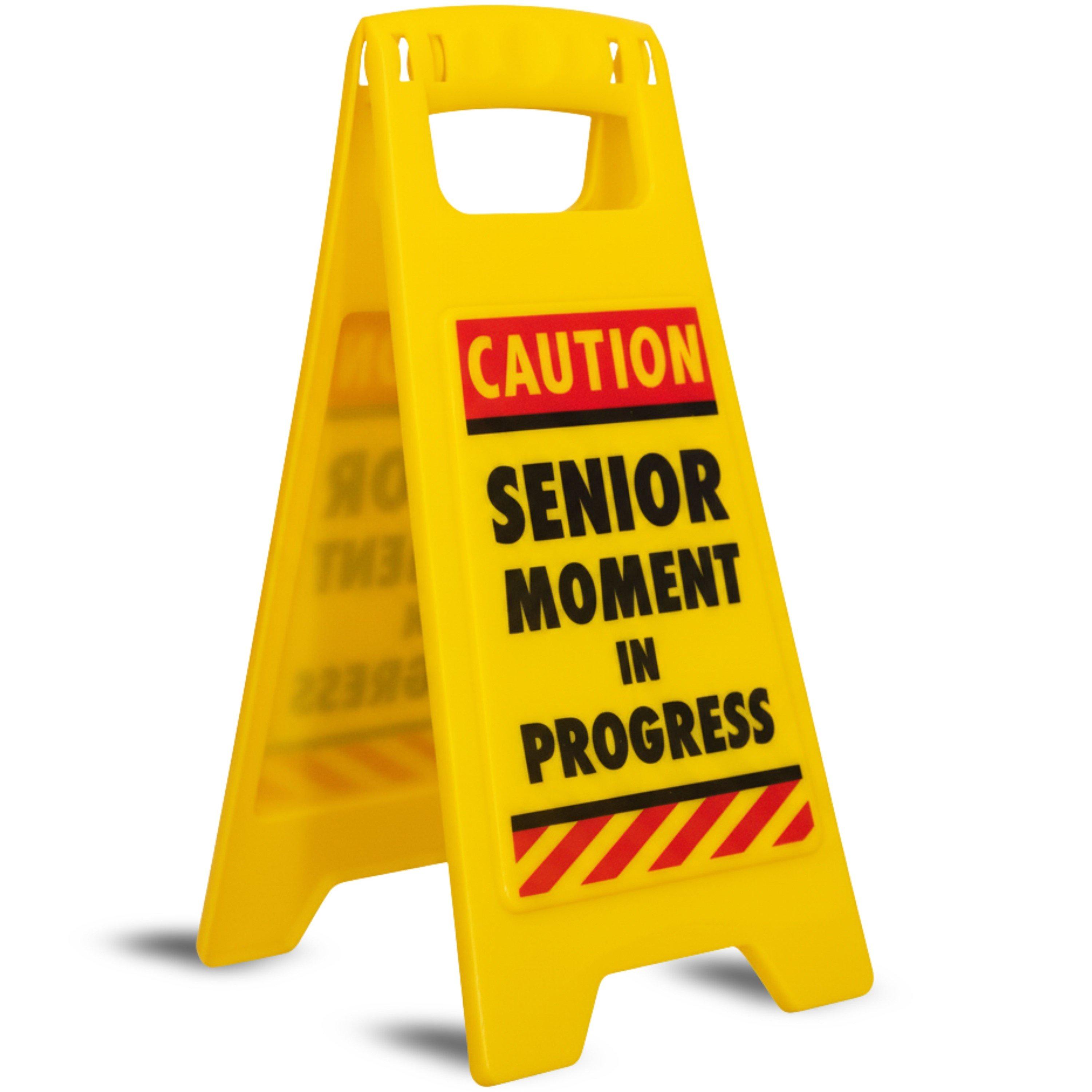 Multi - Boxer Gifts - Desk Warning Sign - Senior Moment - 1