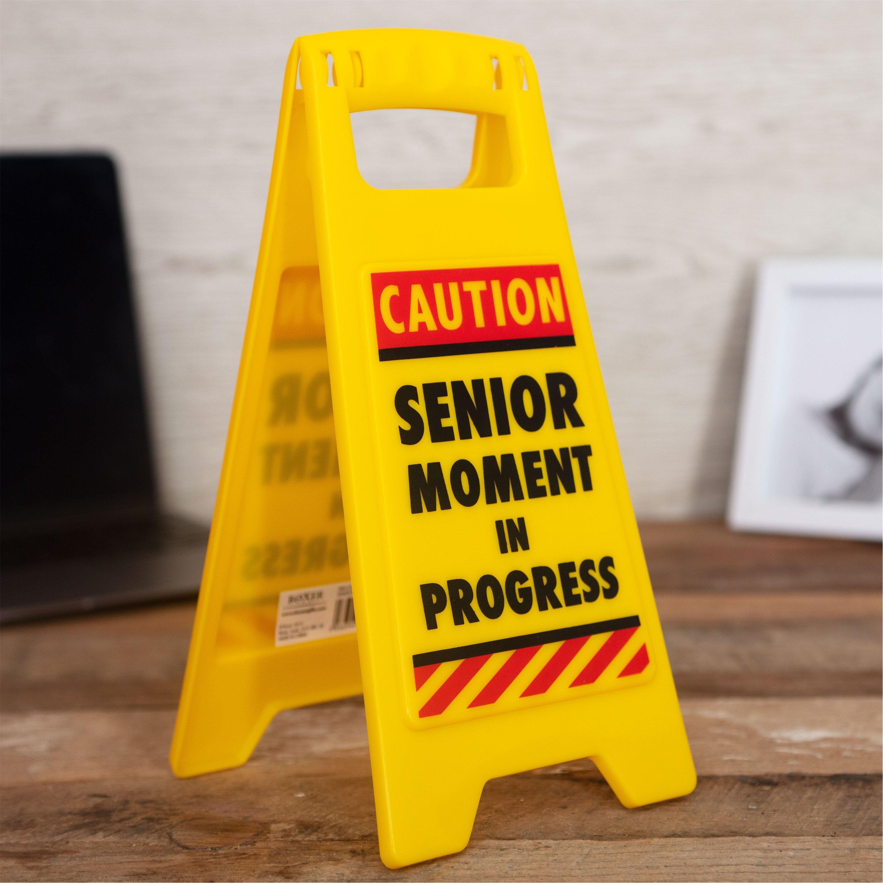 Multi - Boxer Gifts - Desk Warning Sign - Senior Moment - 3