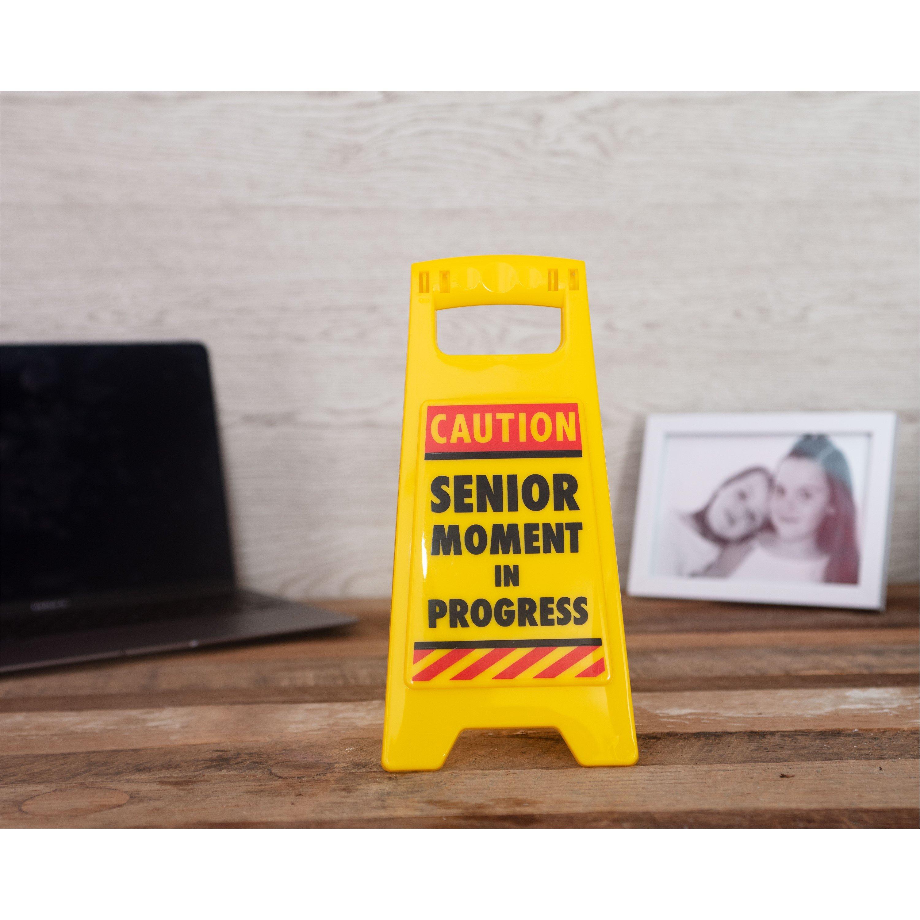 Multi - Boxer Gifts - Desk Warning Sign - Senior Moment - 4