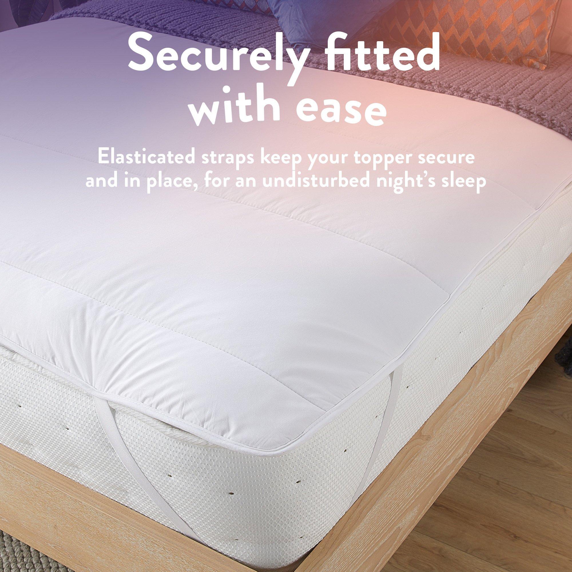 White - Slumberdown - Wonderful Wool Mattress Topper - 4