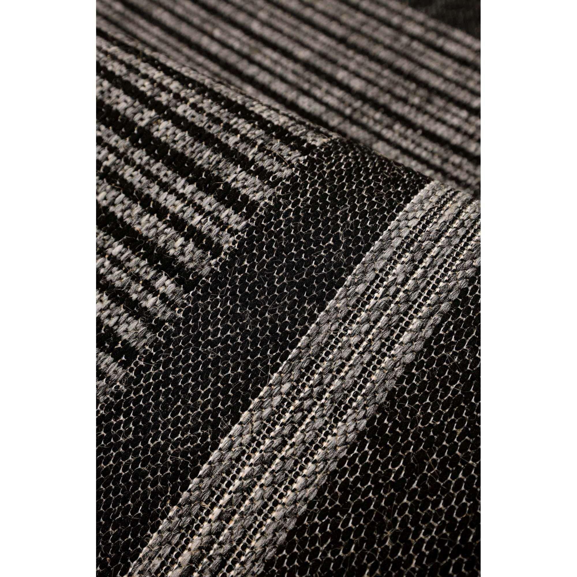 Black - Homemaker - Gel Backed Border Flatweave Rug Black - 4