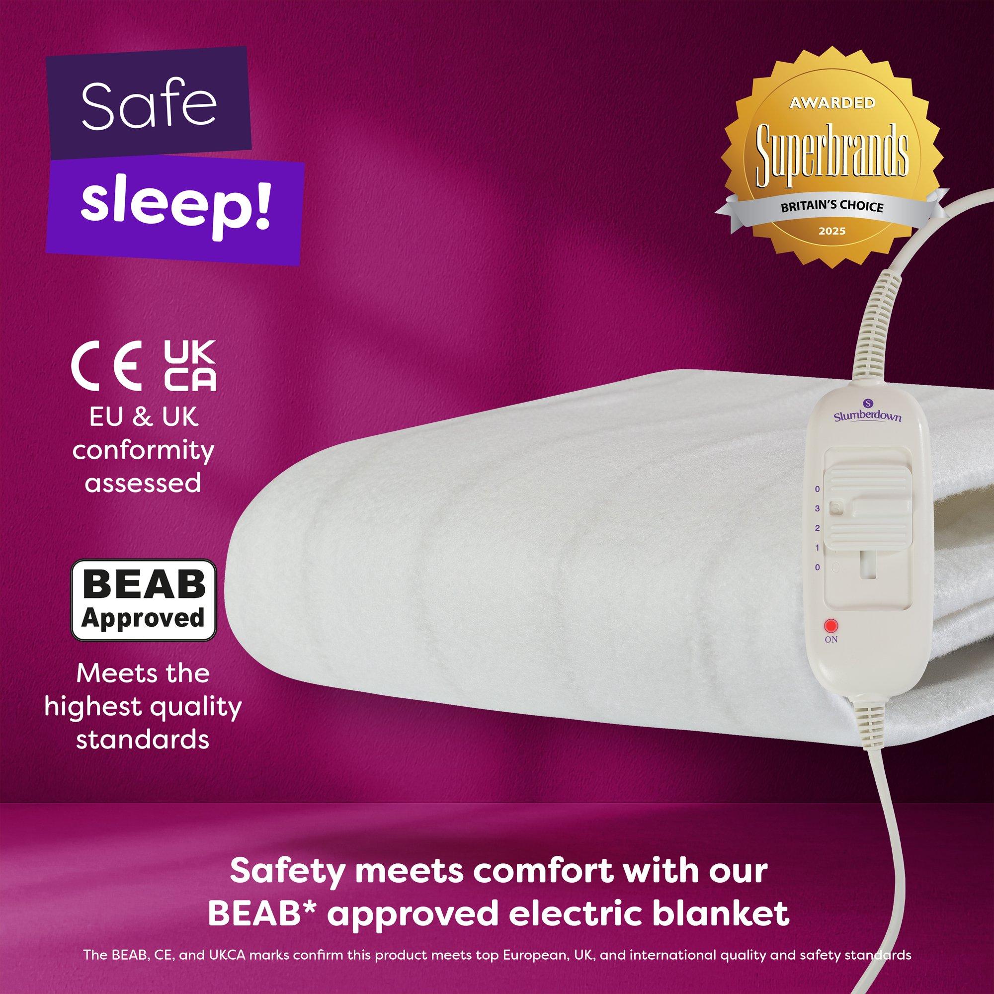 White - Slumberdown - Sleepy Nights Electric Blanket - 6