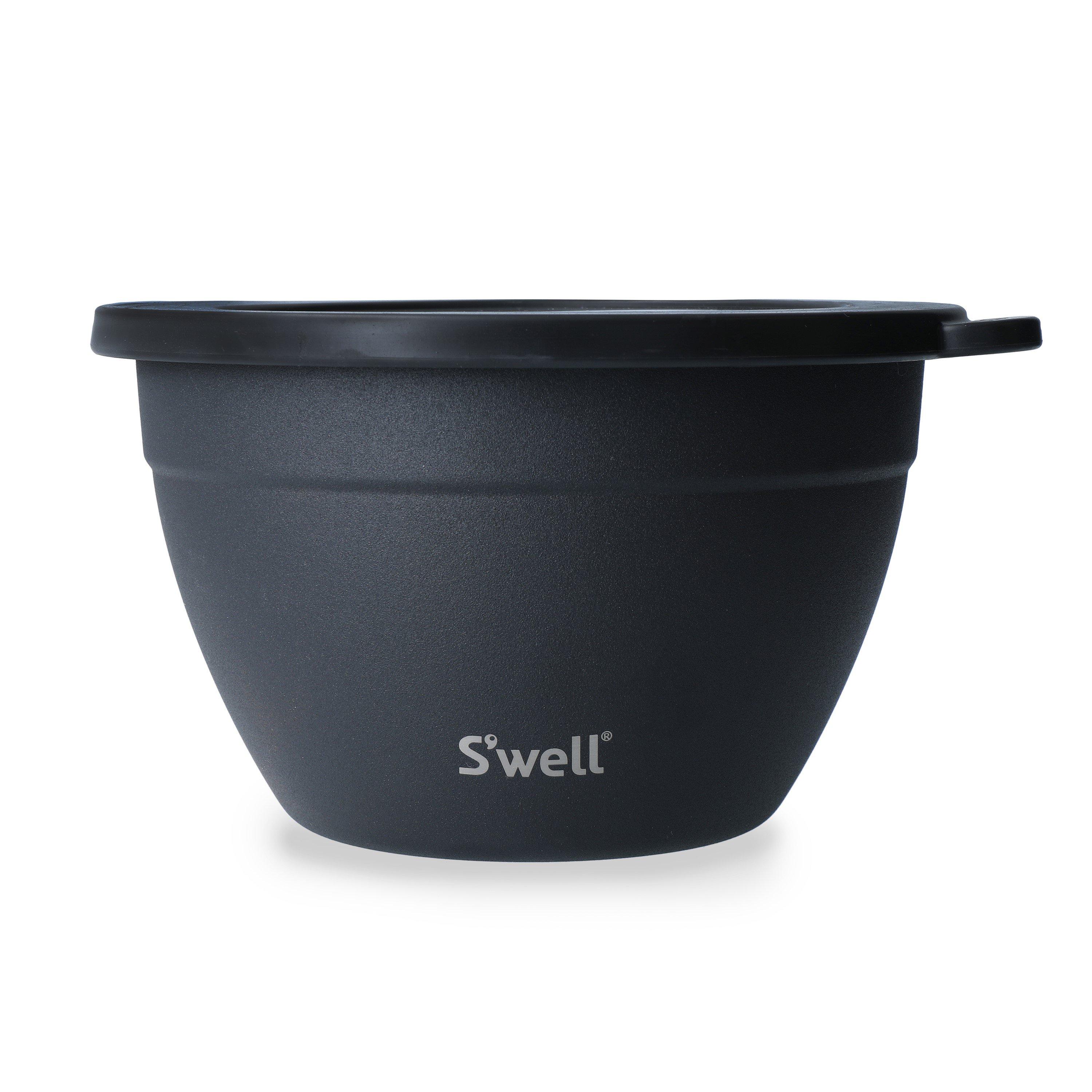 S'well Swell Onyx Salad Bowl Kit In Black