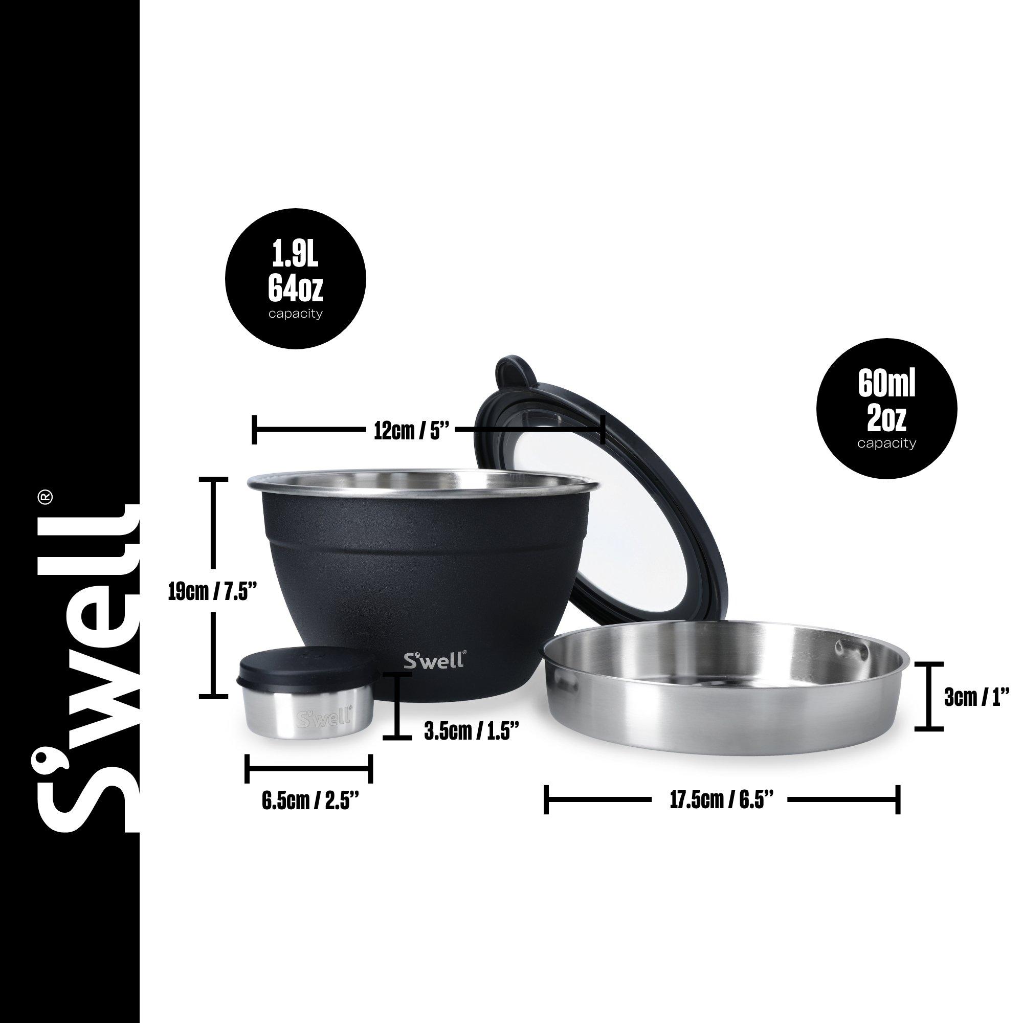 Black - Swell - S'well Onyx Salad Bowl Kit - 2