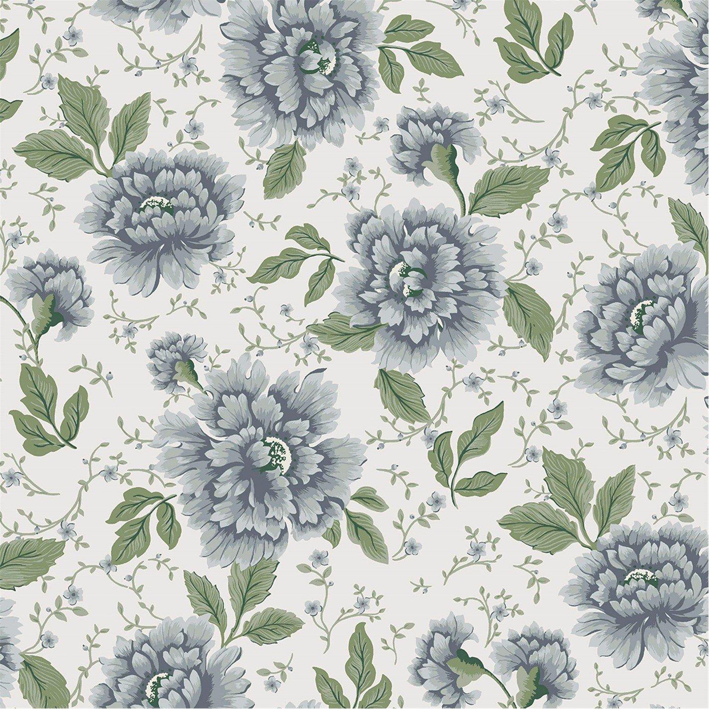 Pale Seaspray B - Laura Ashley - Pickworth Posy Pale Seaspray Blue Wallpaper - 2
