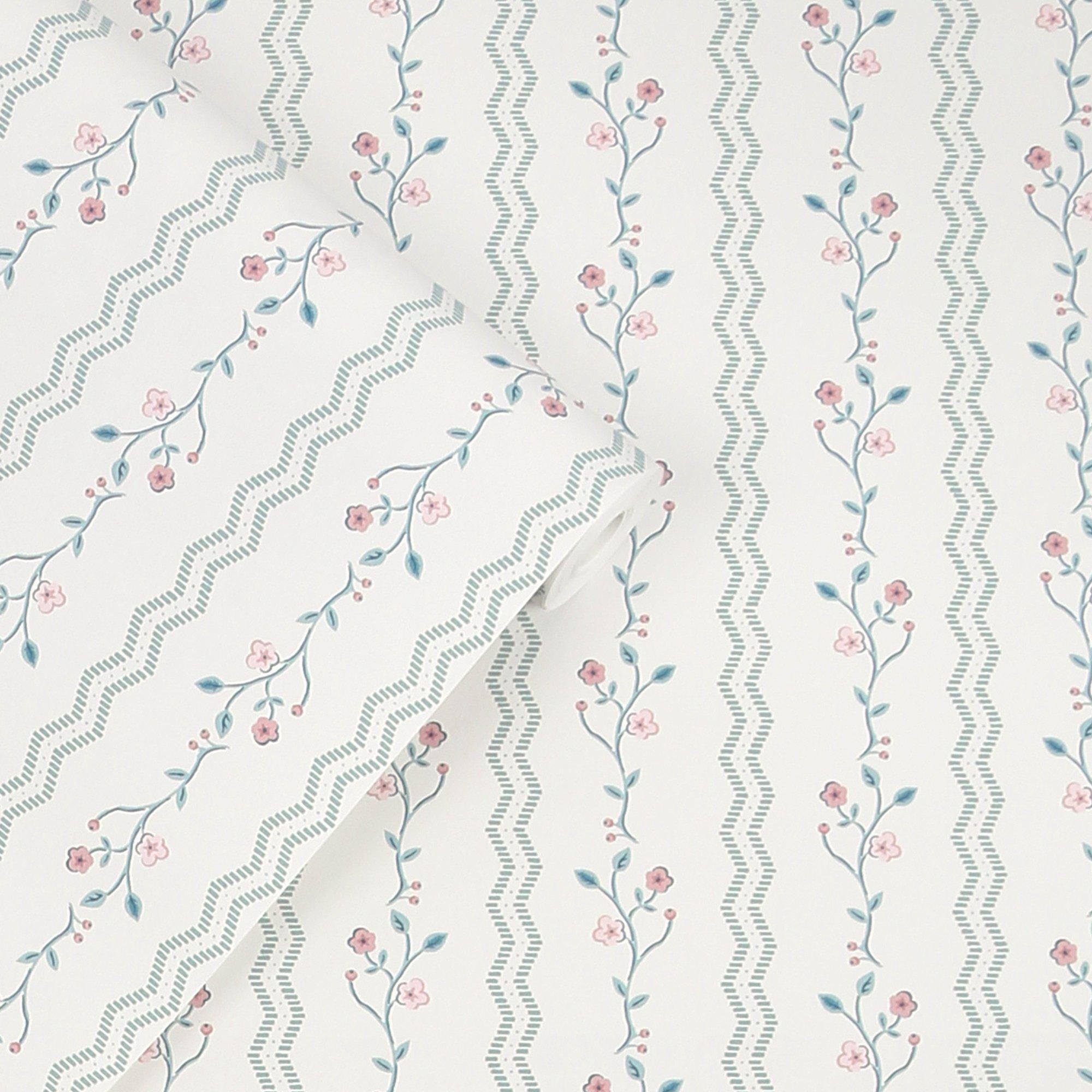 Duck Egg Blue - Laura Ashley - Blencow Stripe Dark Duck Egg Blue - 4
