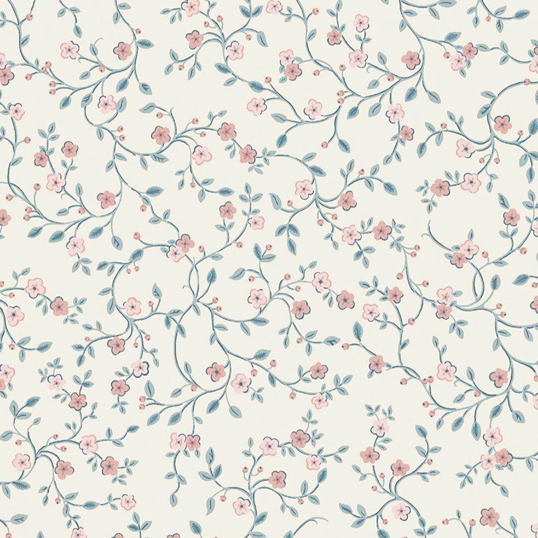 Duck Egg Blue - Laura Ashley - Blencow Sprig Dark Duck Egg Blue - 5