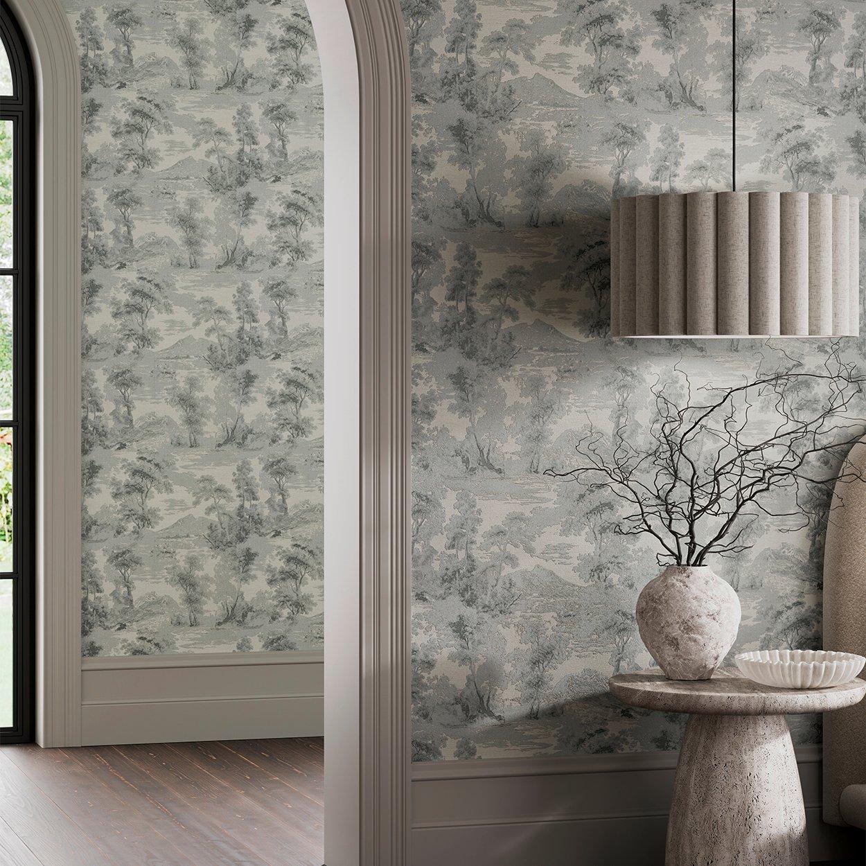 Grey - Boutique - Shibui Forest Shadow Wallpaper - 5