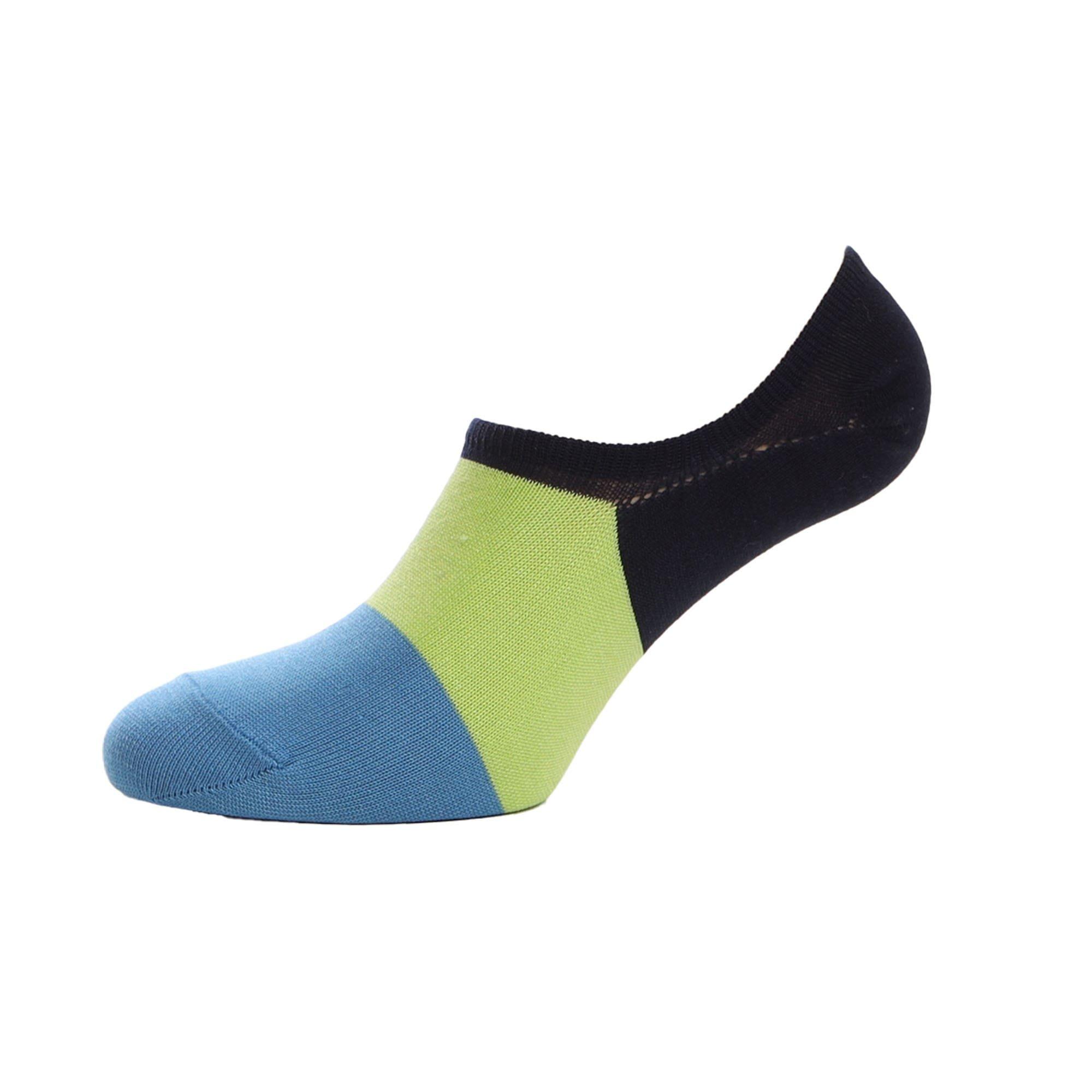 Blue - Happy Socks - Dressed Block No Show Socks - 1