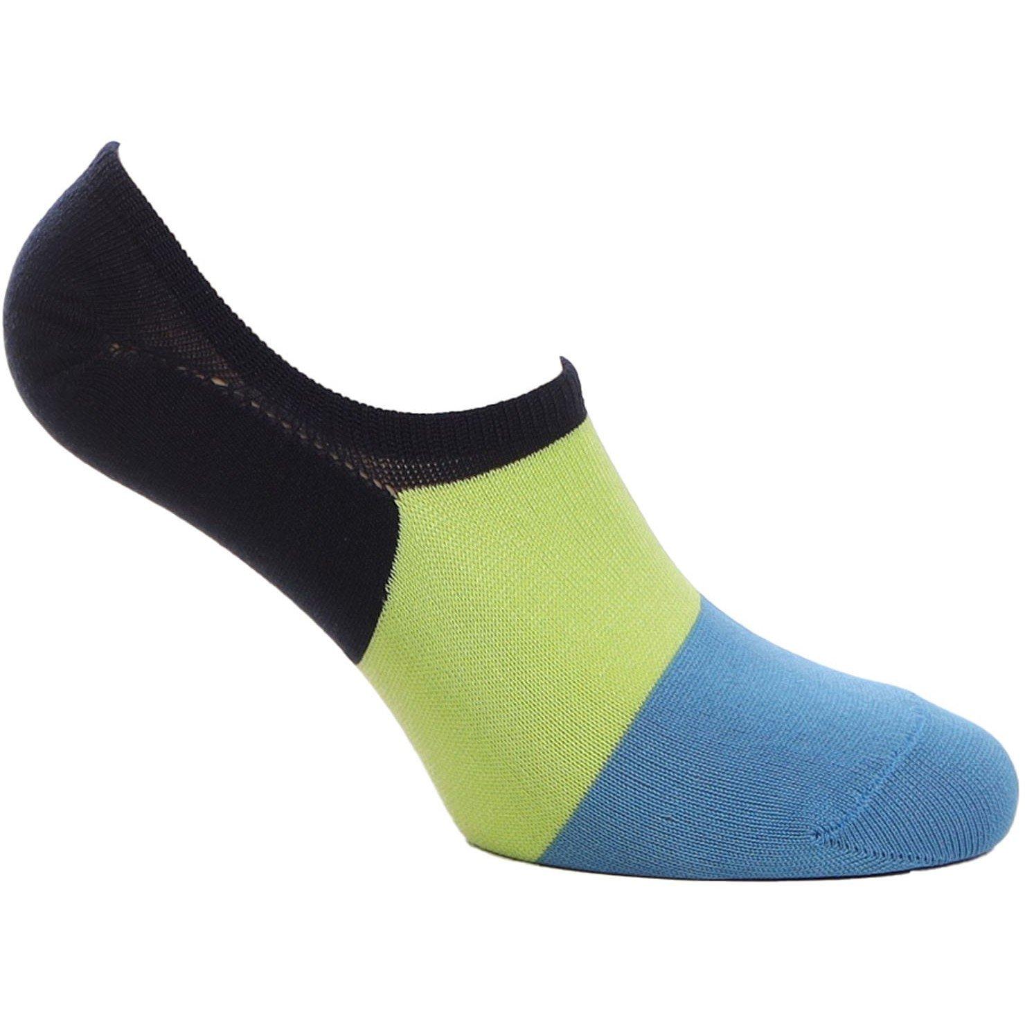 Blue - Happy Socks - Dressed Block No Show Socks - 2