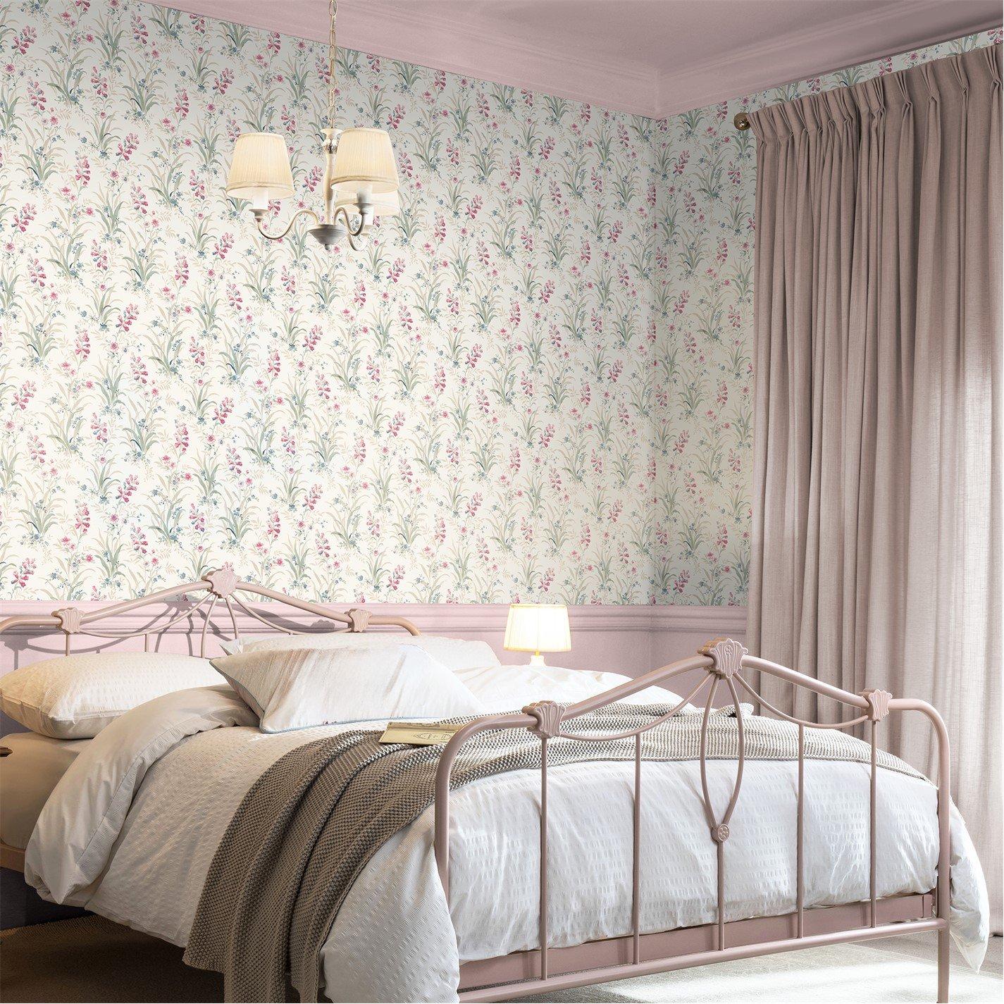 Laura Ashley  Mosedale Posy Soft Wallpaper Natural