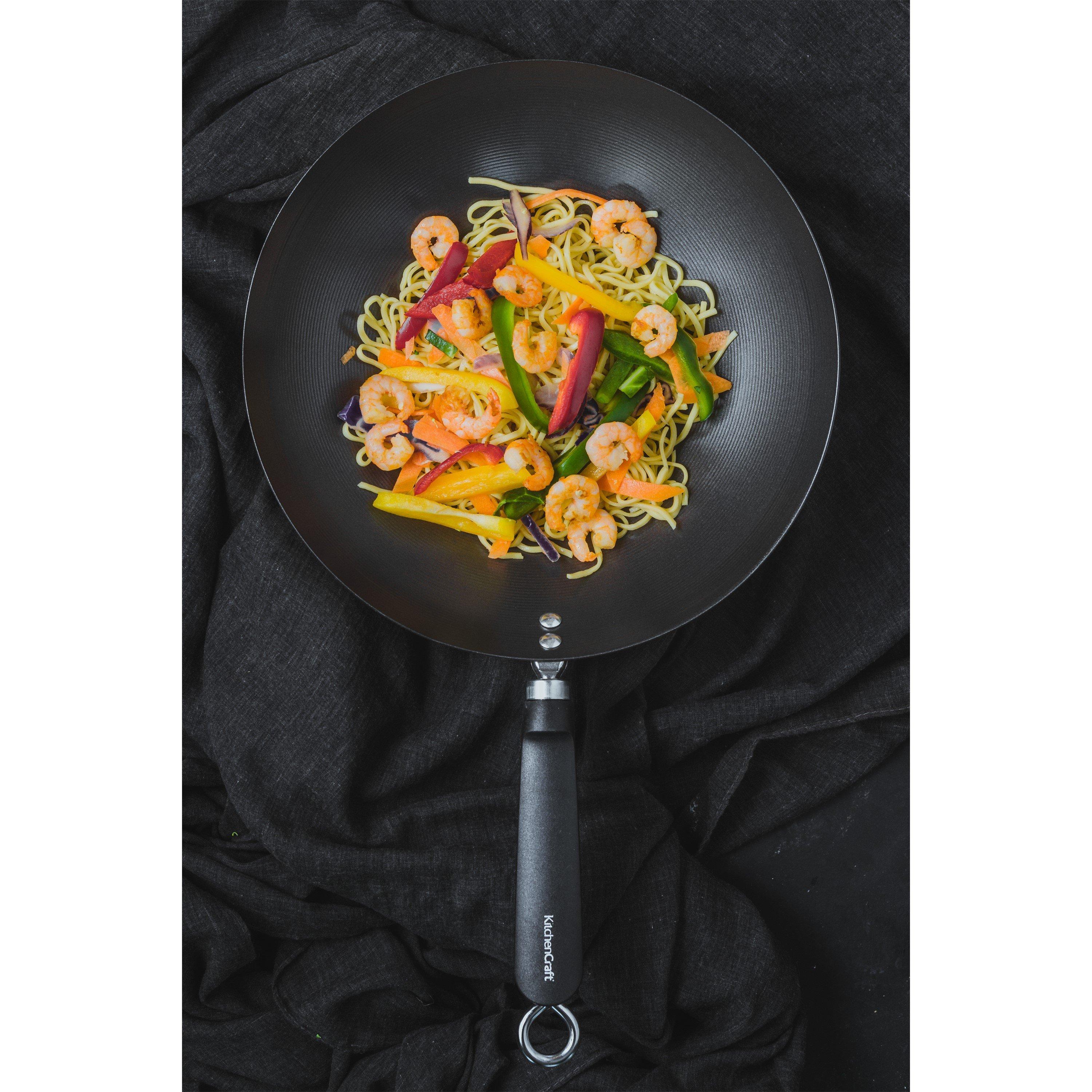 Black - KitchenCraft - KitchenCraft World of Flavours Non-Stick Wok - 2