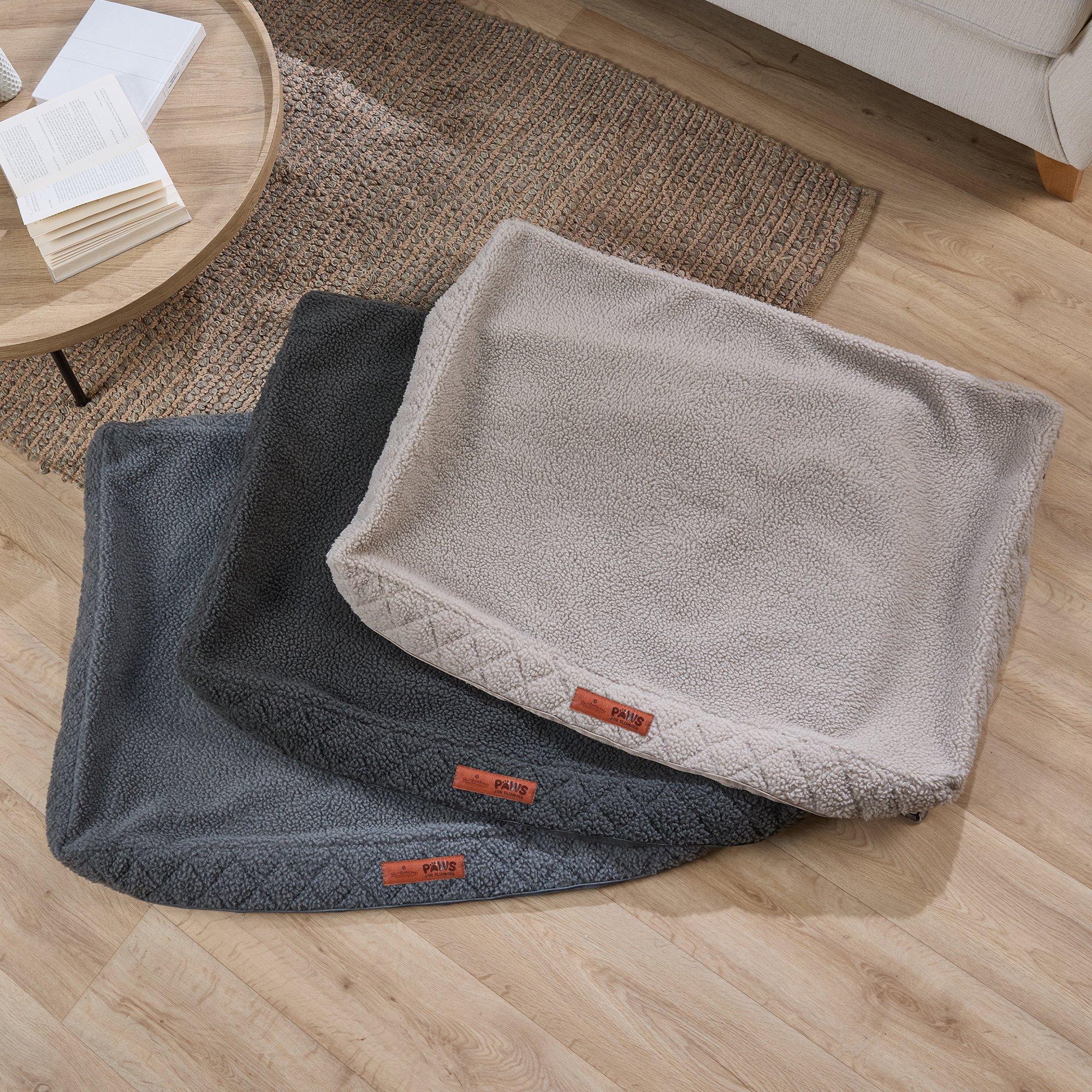 Charcoal - Slumberdown - Paws for Slumber Sherpa Pet Bed Cover - 1