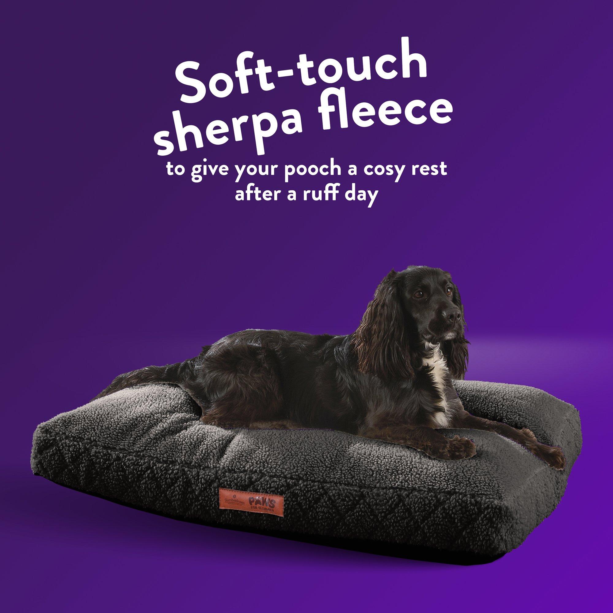 Charcoal - Slumberdown - Paws for Slumber Sherpa Pet Bed Cover - 3