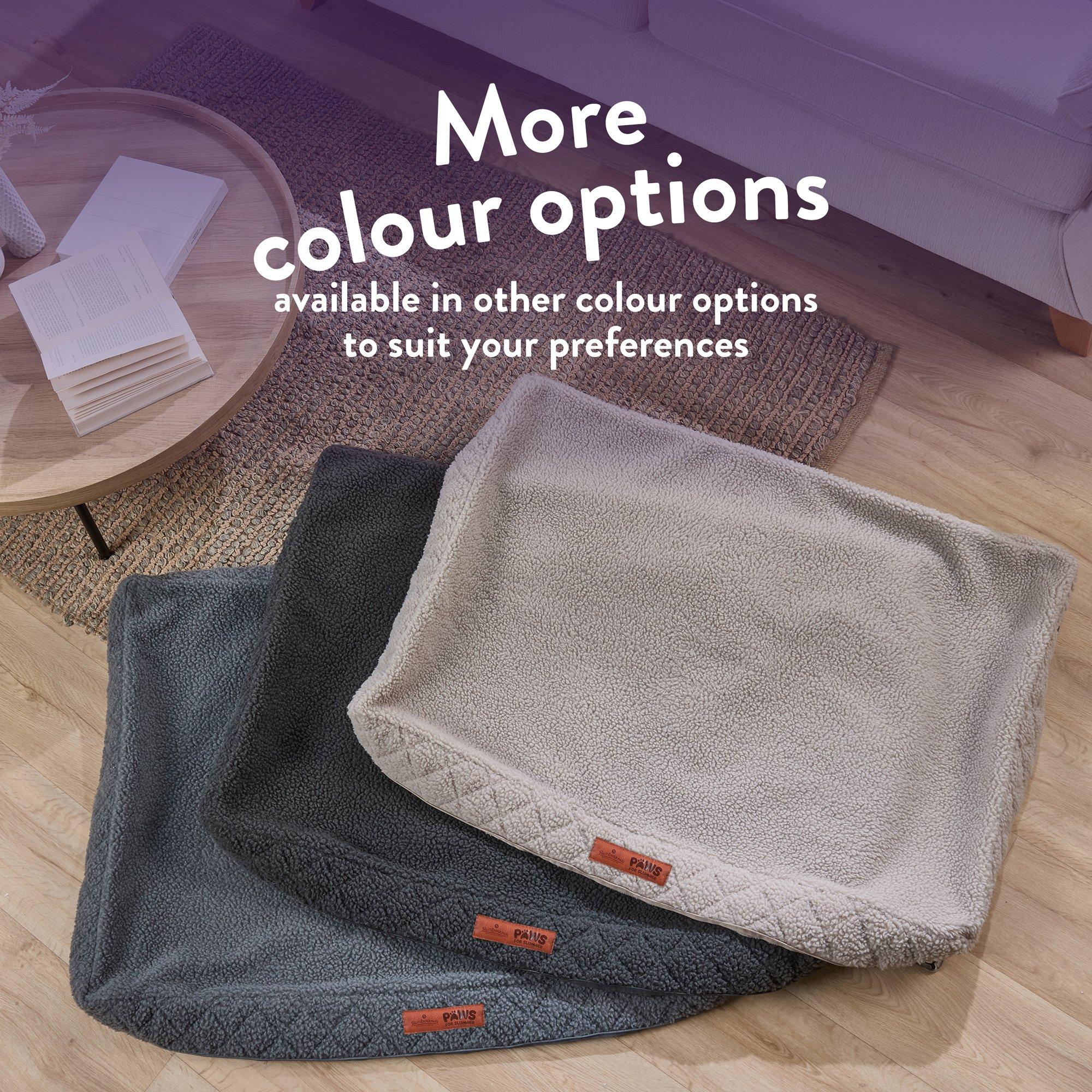 Charcoal - Slumberdown - Paws for Slumber Sherpa Pet Bed Cover - 4