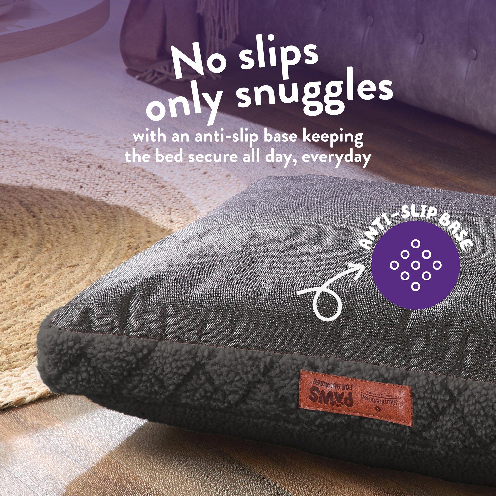 Charcoal - Slumberdown - Paws for Slumber Sherpa Pet Bed Cover - 5