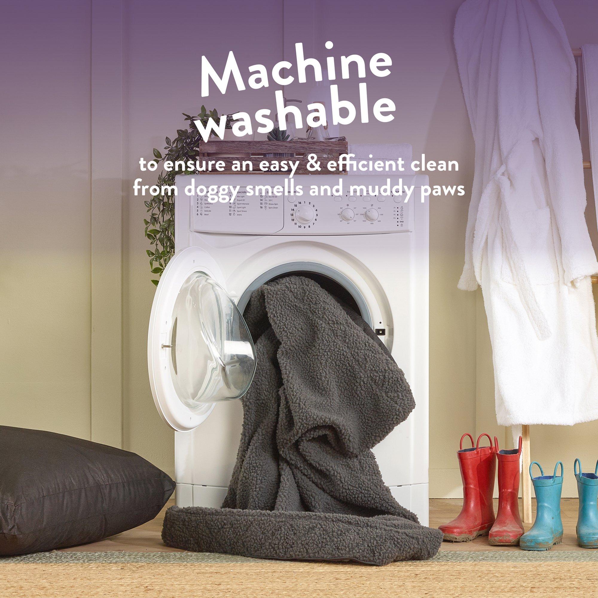 Charcoal - Slumberdown - Paws for Slumber Sherpa Pet Bed Cover - 6