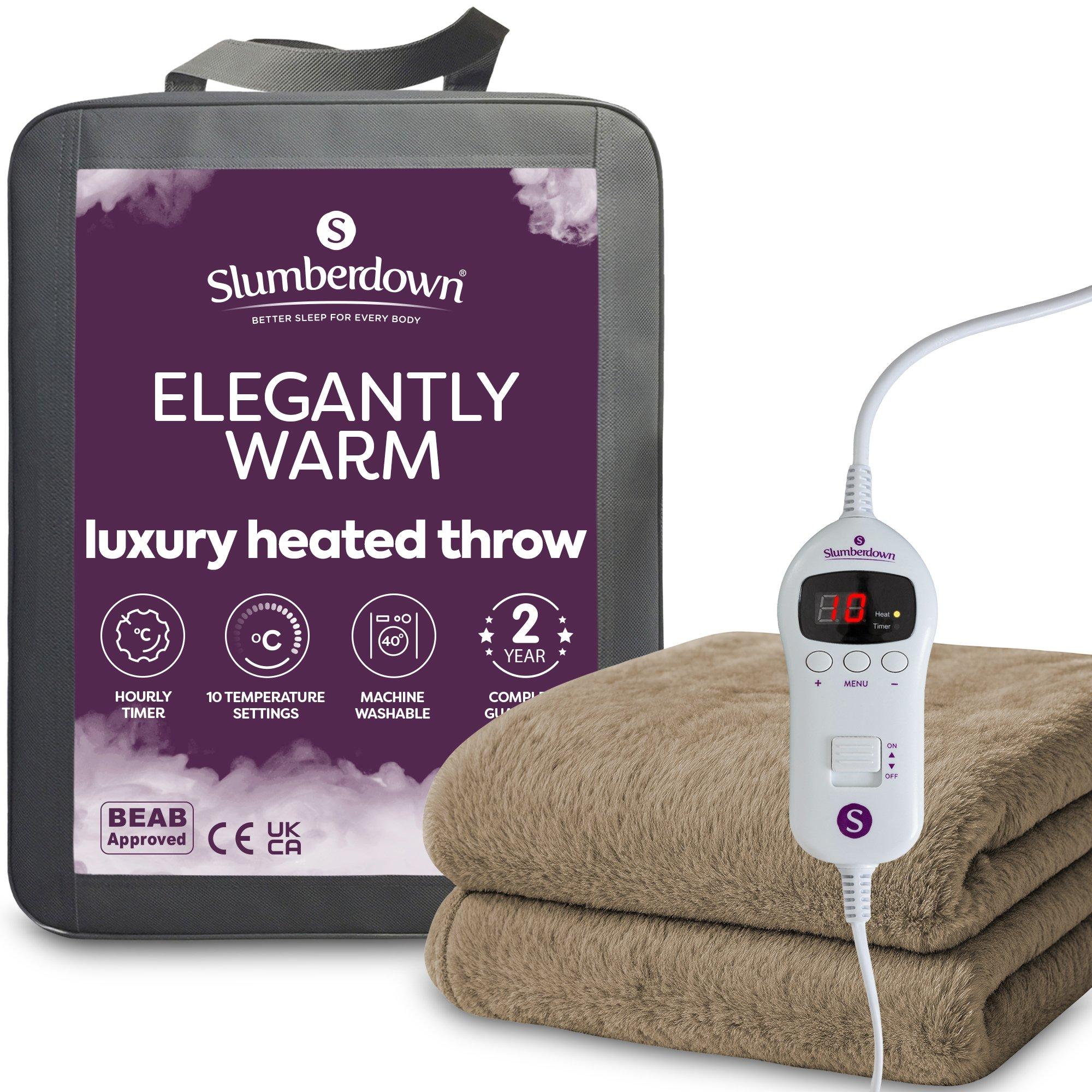 Slumberdown Elegantly Warm Luxury Heated Throw