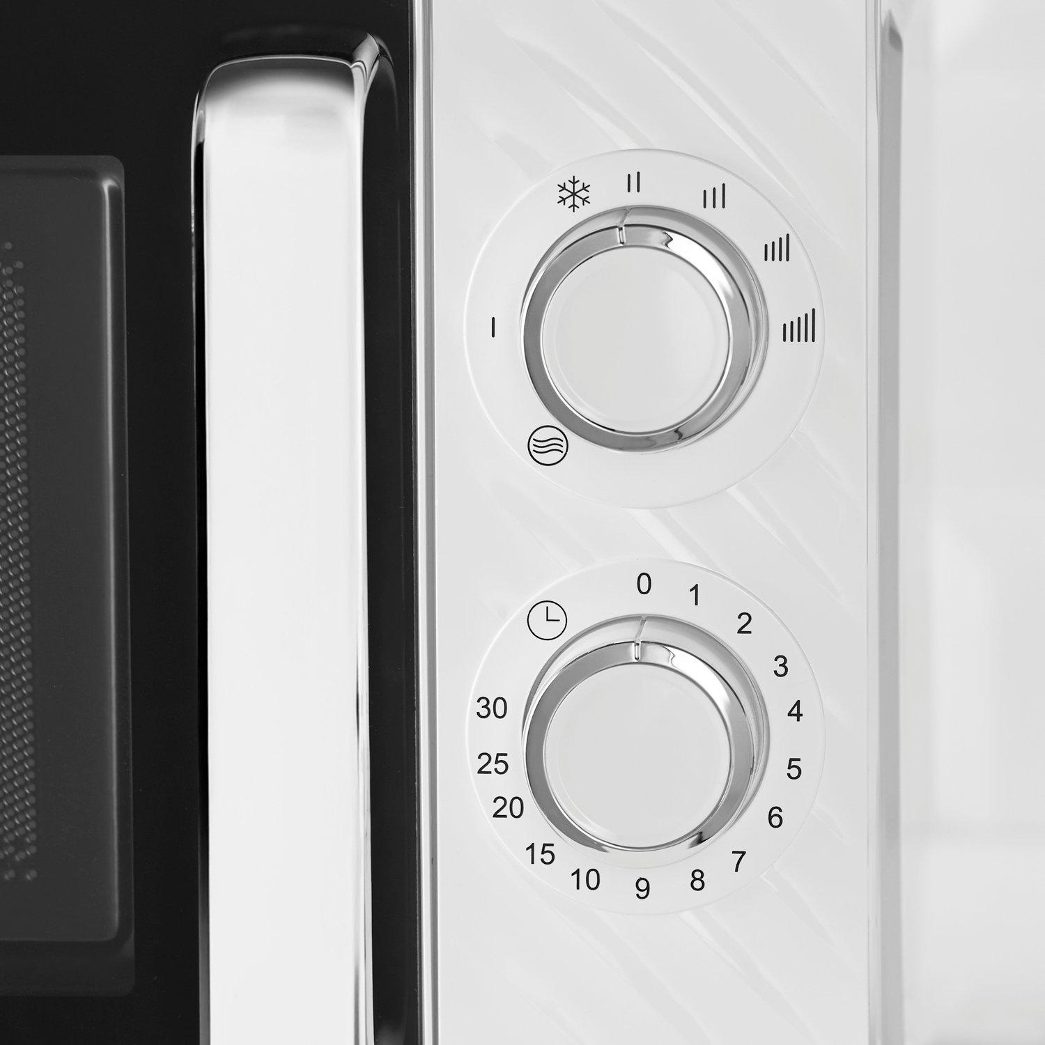 White - Swan - Windsor 20L 800W Microwave Manual Textured White - 4
