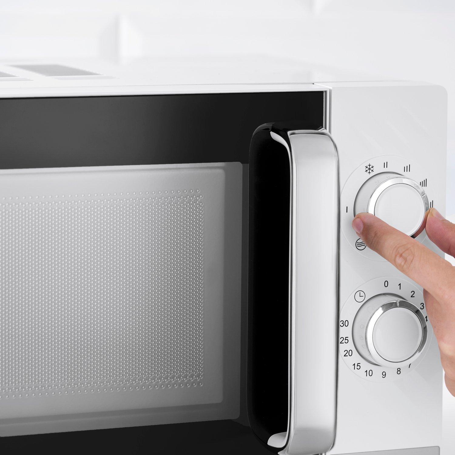 White - Swan - Windsor 20L 800W Microwave Manual Textured White - 6
