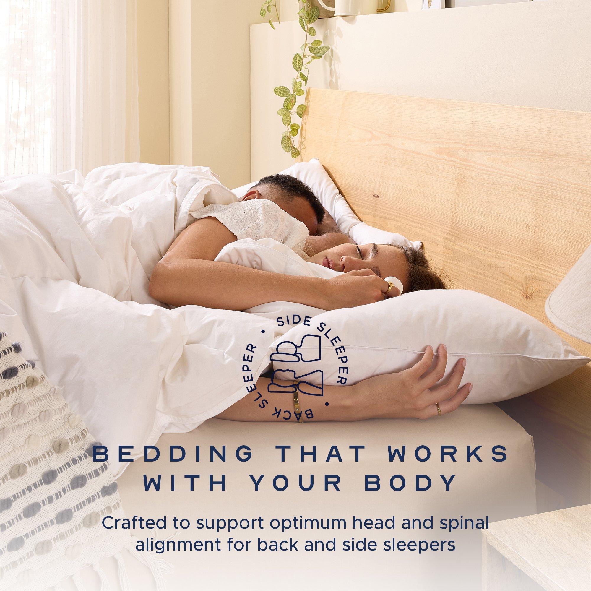 White - Snuggledown - Scandinavian Duck Feather And Down Medium Support - 3