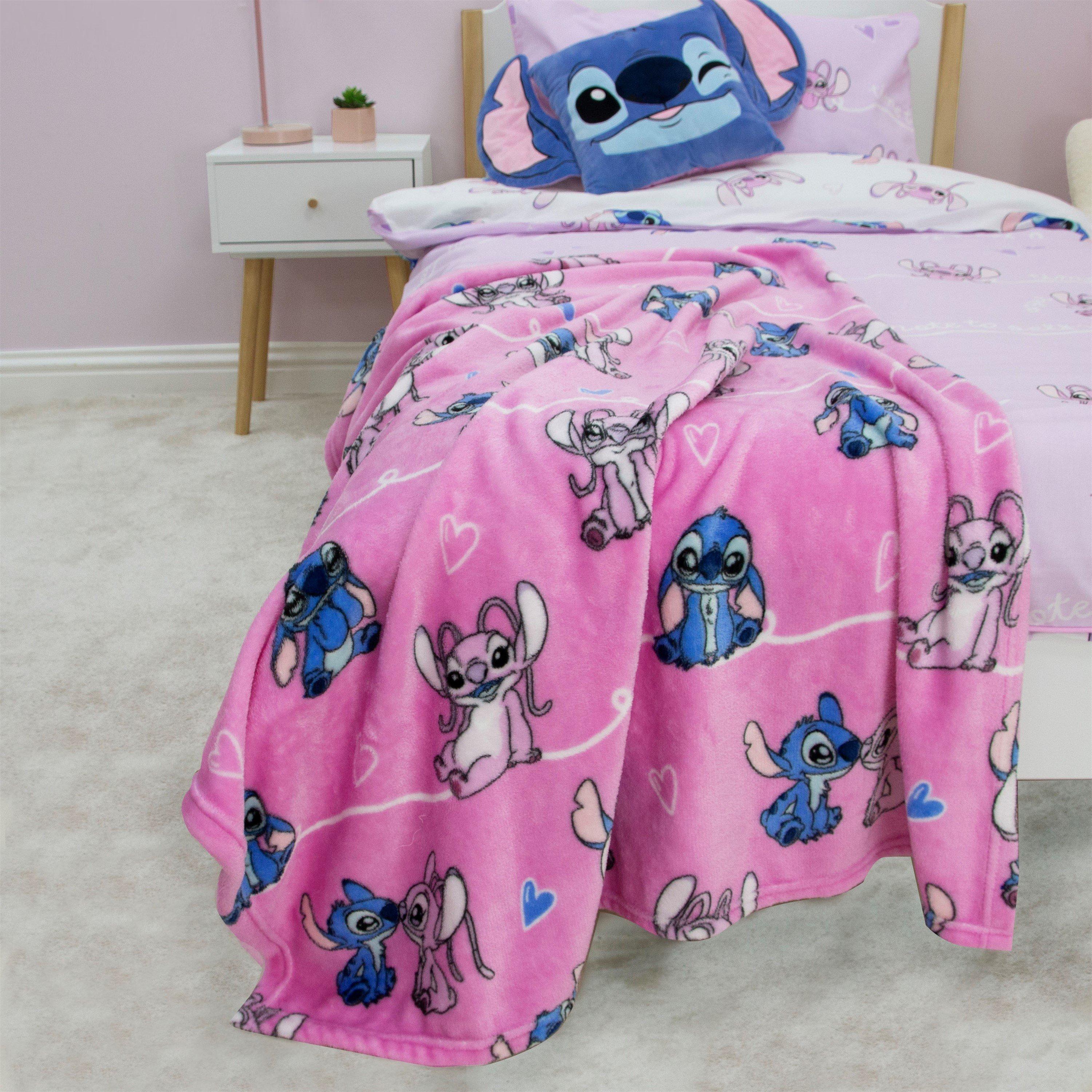 Pink - Disney Stitch - Lilo & Stitch Chill Rotary Fleece Blanket - 2