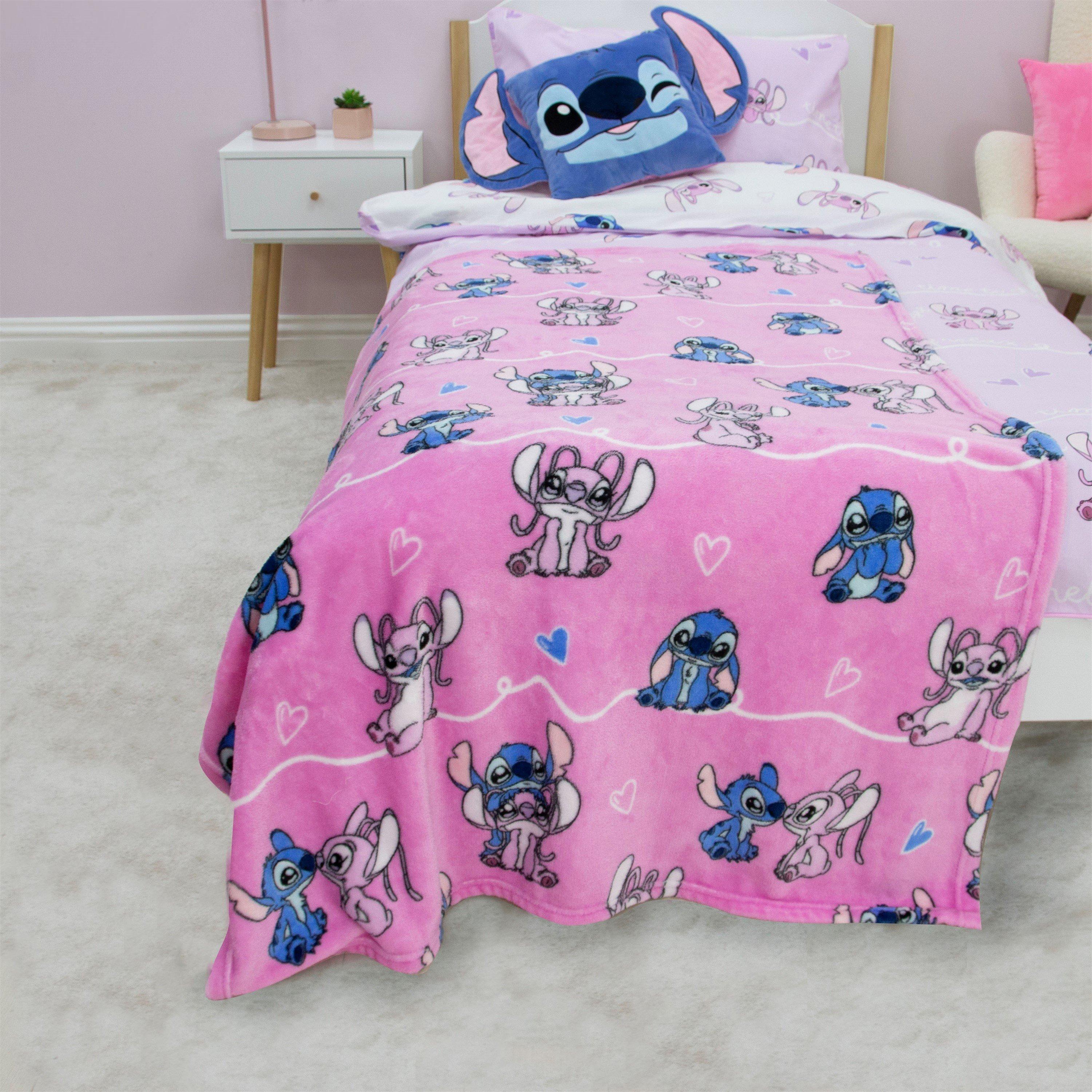 Pink - Disney Stitch - Lilo & Stitch Chill Rotary Fleece Blanket - 3