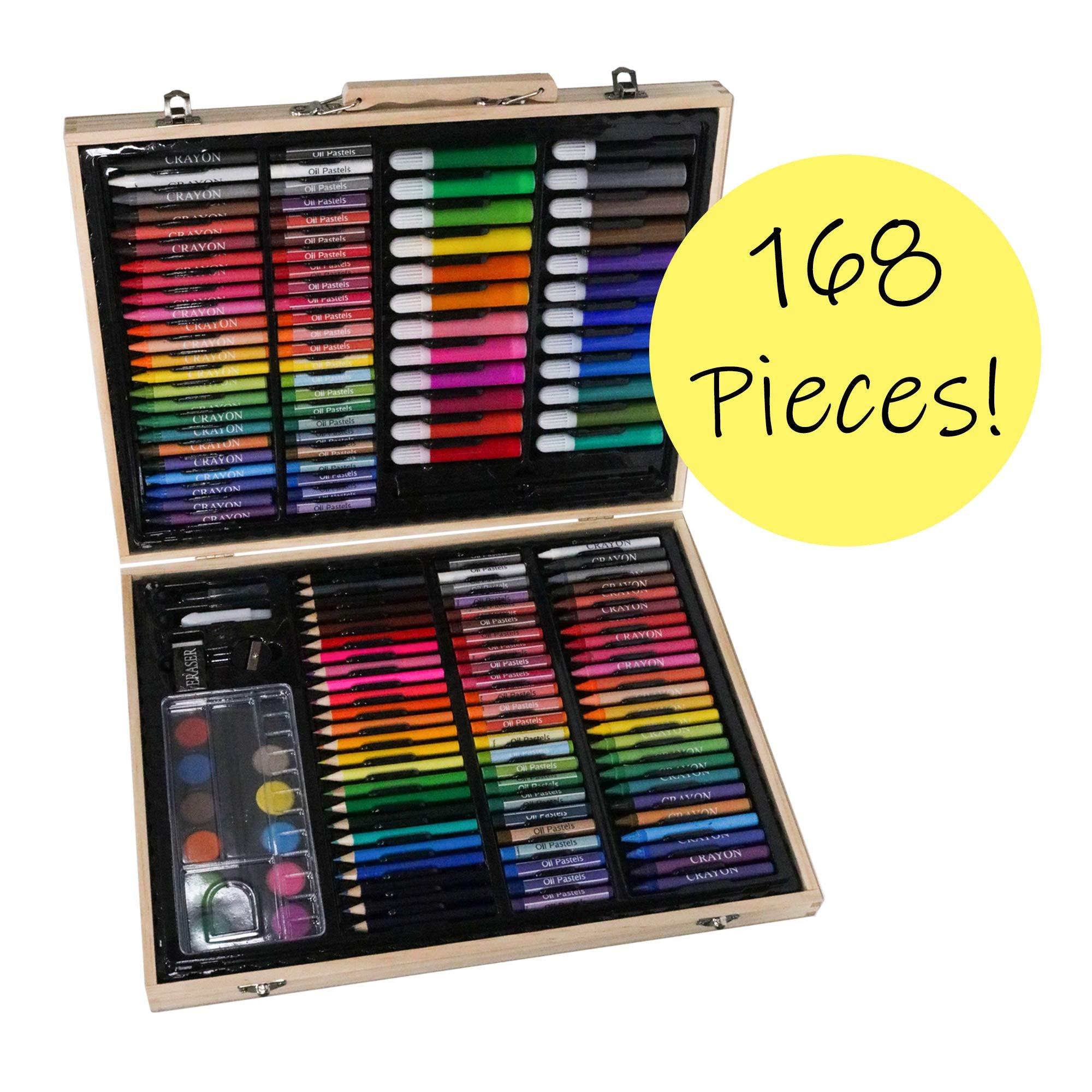Multi Colour - Kandytoys - Kids 168 Piece Wooden Art Set - 5