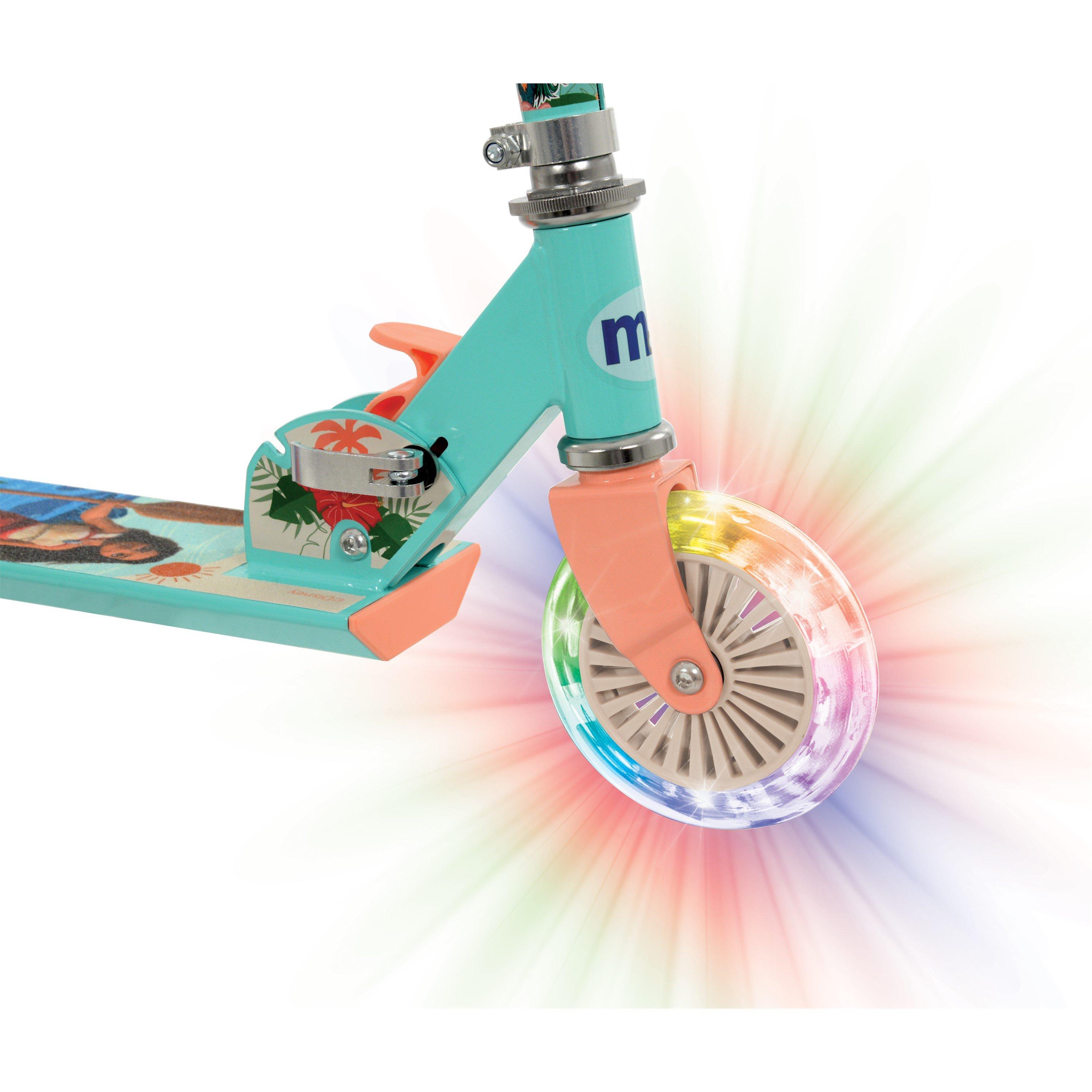 Multicoloured - Moana - 2 Folding Inline Scooter with Light Up Wheel - 2