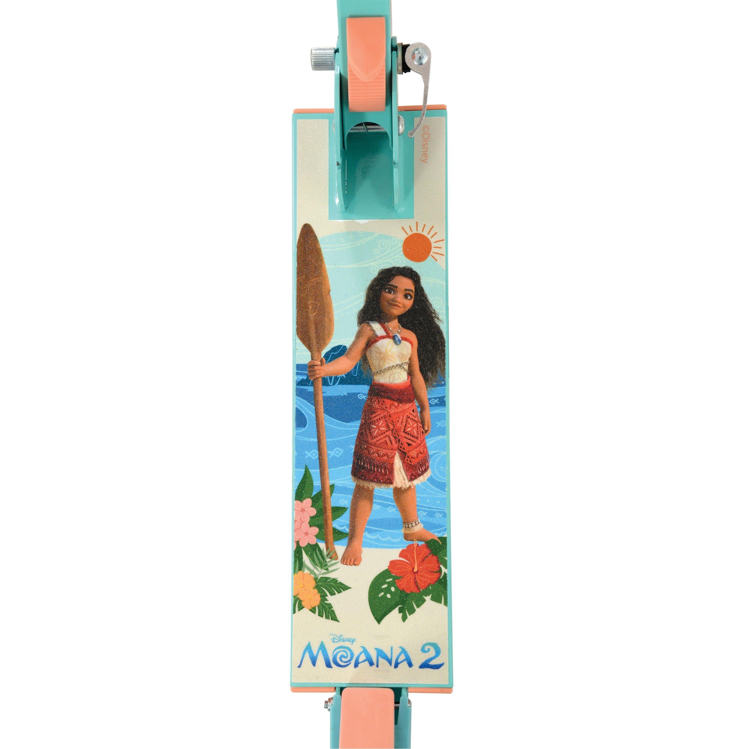 Multicoloured - Moana - 2 Folding Inline Scooter with Light Up Wheel - 4