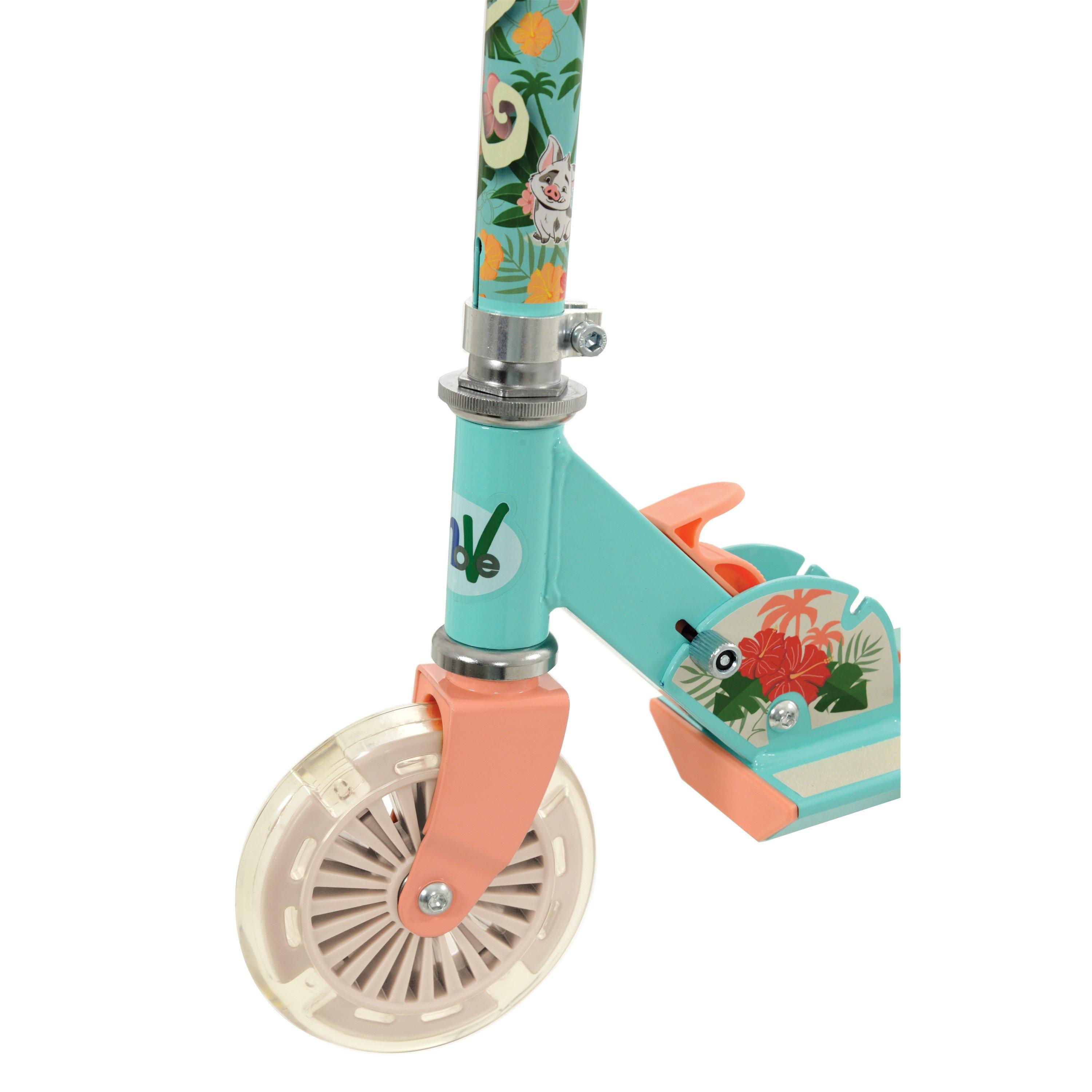 Multicoloured - Moana - 2 Folding Inline Scooter with Light Up Wheel - 5