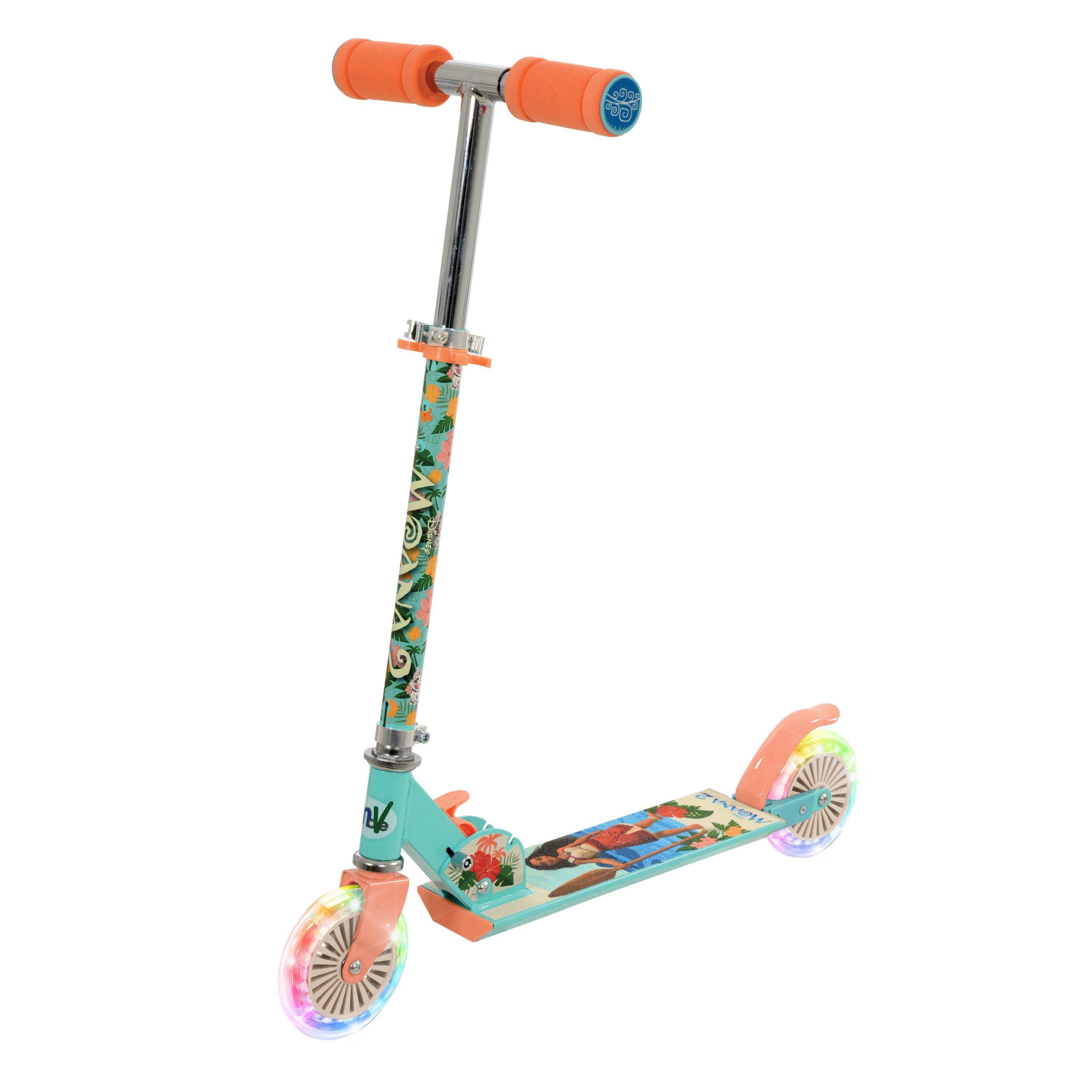 Multicoloured - Moana - 2 Folding Inline Scooter with Light Up Wheel - 9