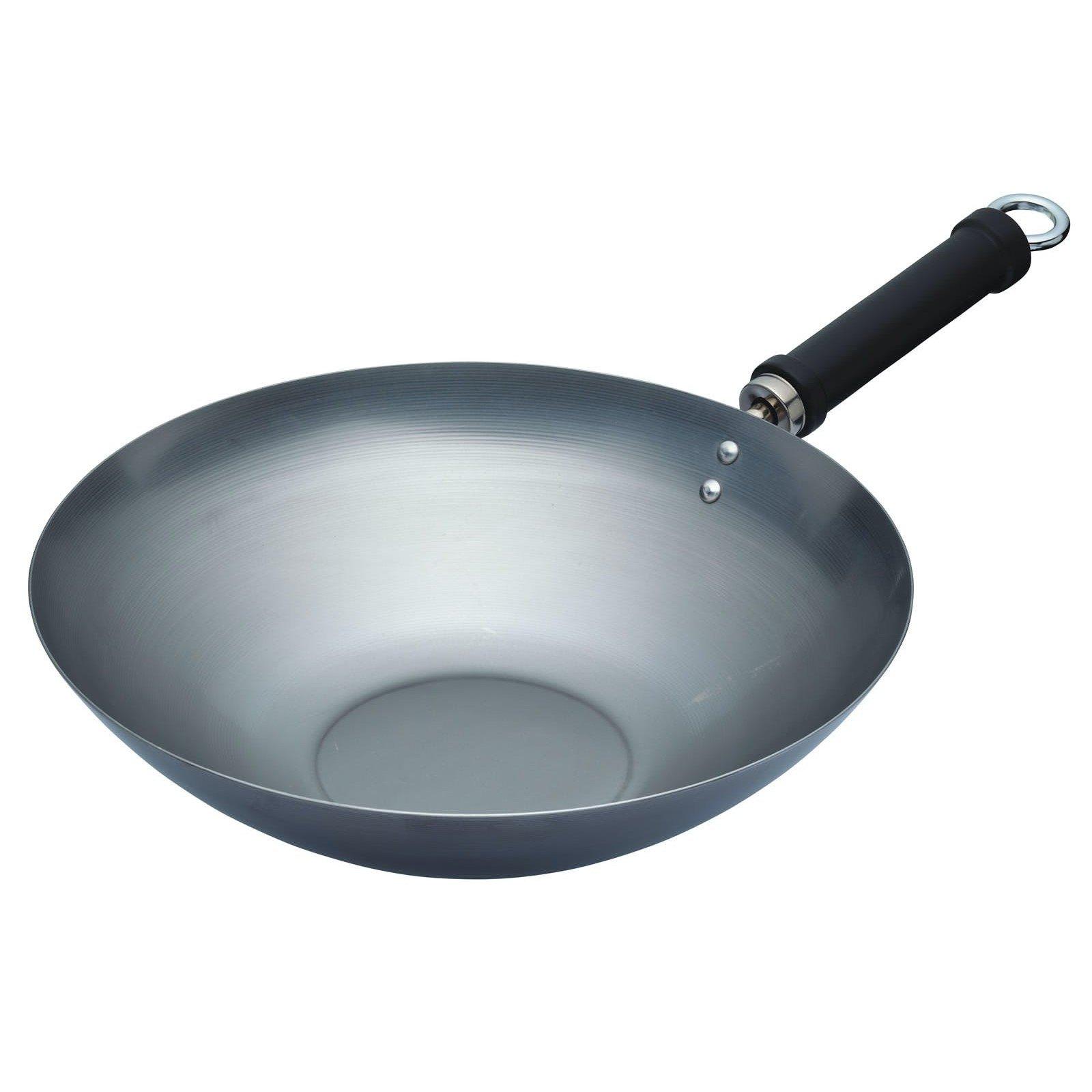 Grey - KitchenCraft - World of Flavours Carbon Steel Wok - 1