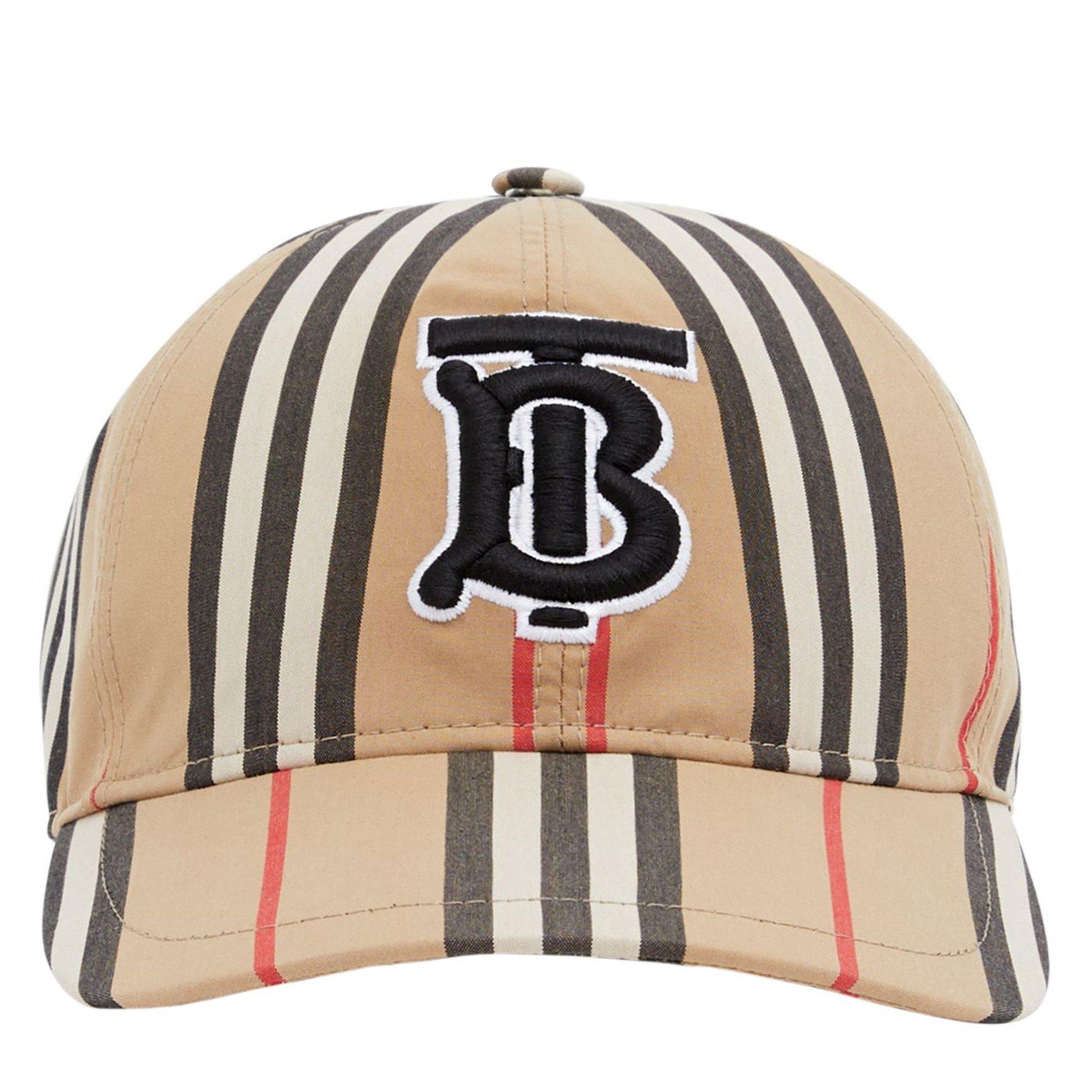 ArcB Strp A7029 - Burberry - Men's Striped Cotton Icon Cap - 2